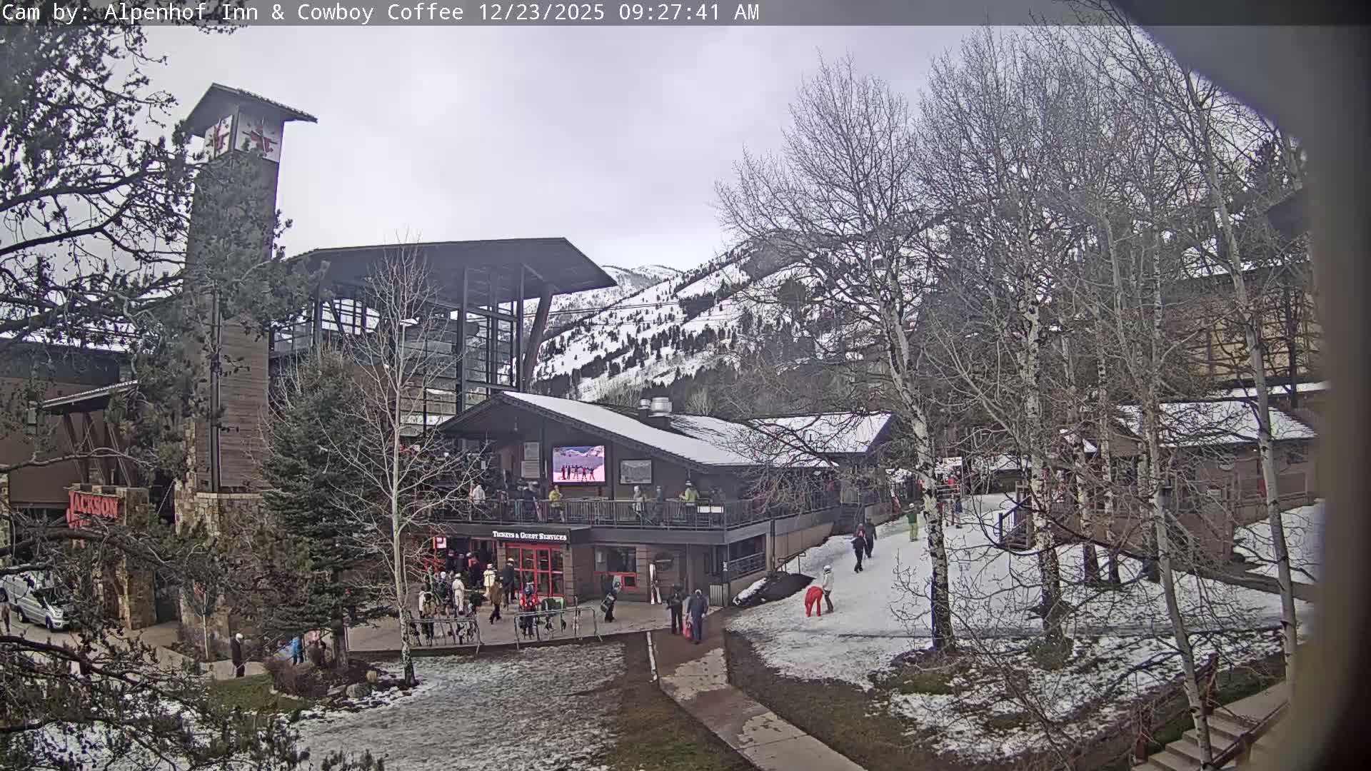  Jackson Hole Mountains &  Teton Ski Village  Live Cam - Teton Village, Teton, Wyoming, USA