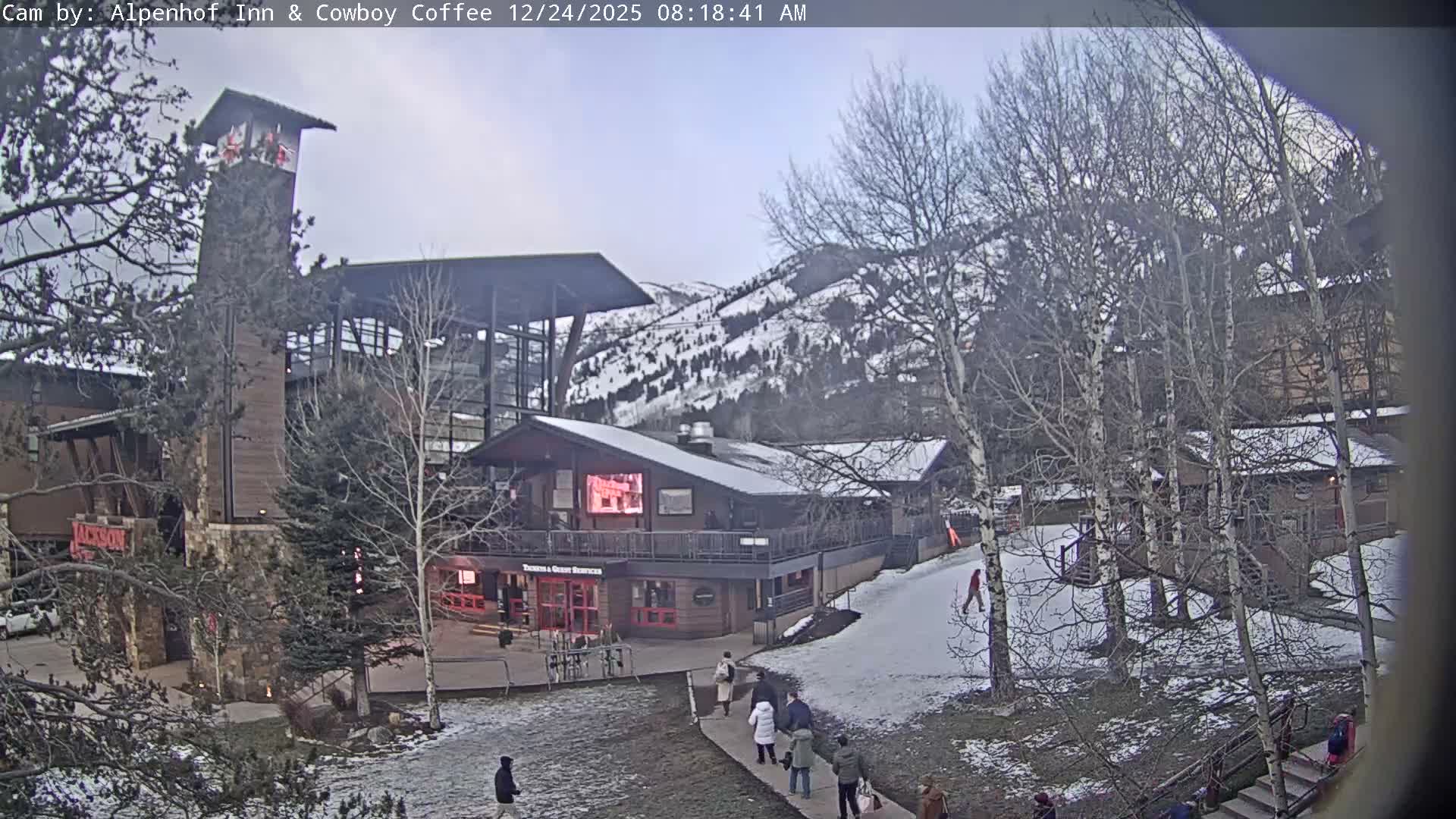  Jackson Hole Mountains &  Teton Ski Village  Live Cam - Teton Village, Teton, Wyoming, USA