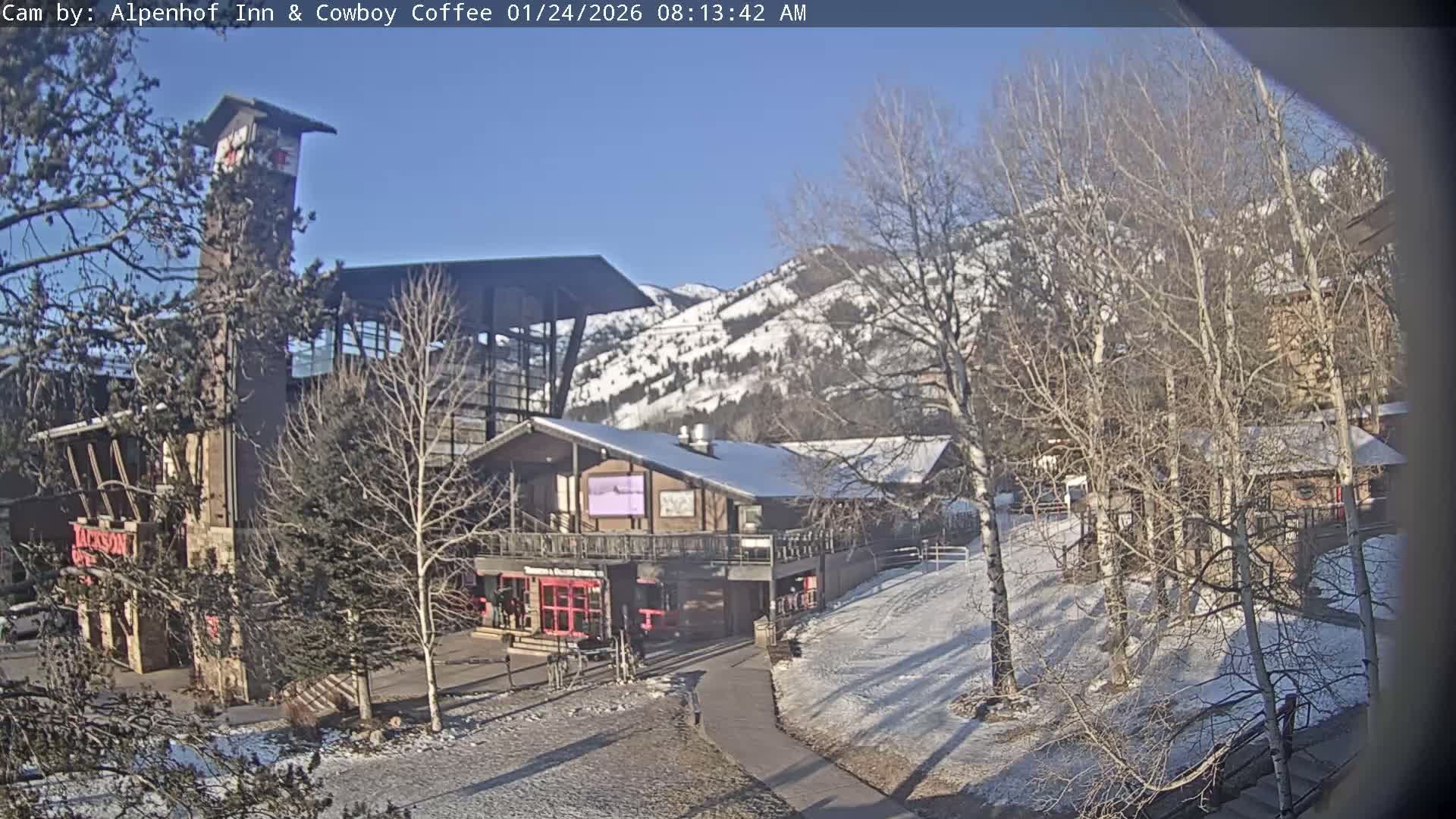  Jackson Hole Mountains &  Teton Ski Village  Live Cam - Teton Village, Teton, Wyoming, USA