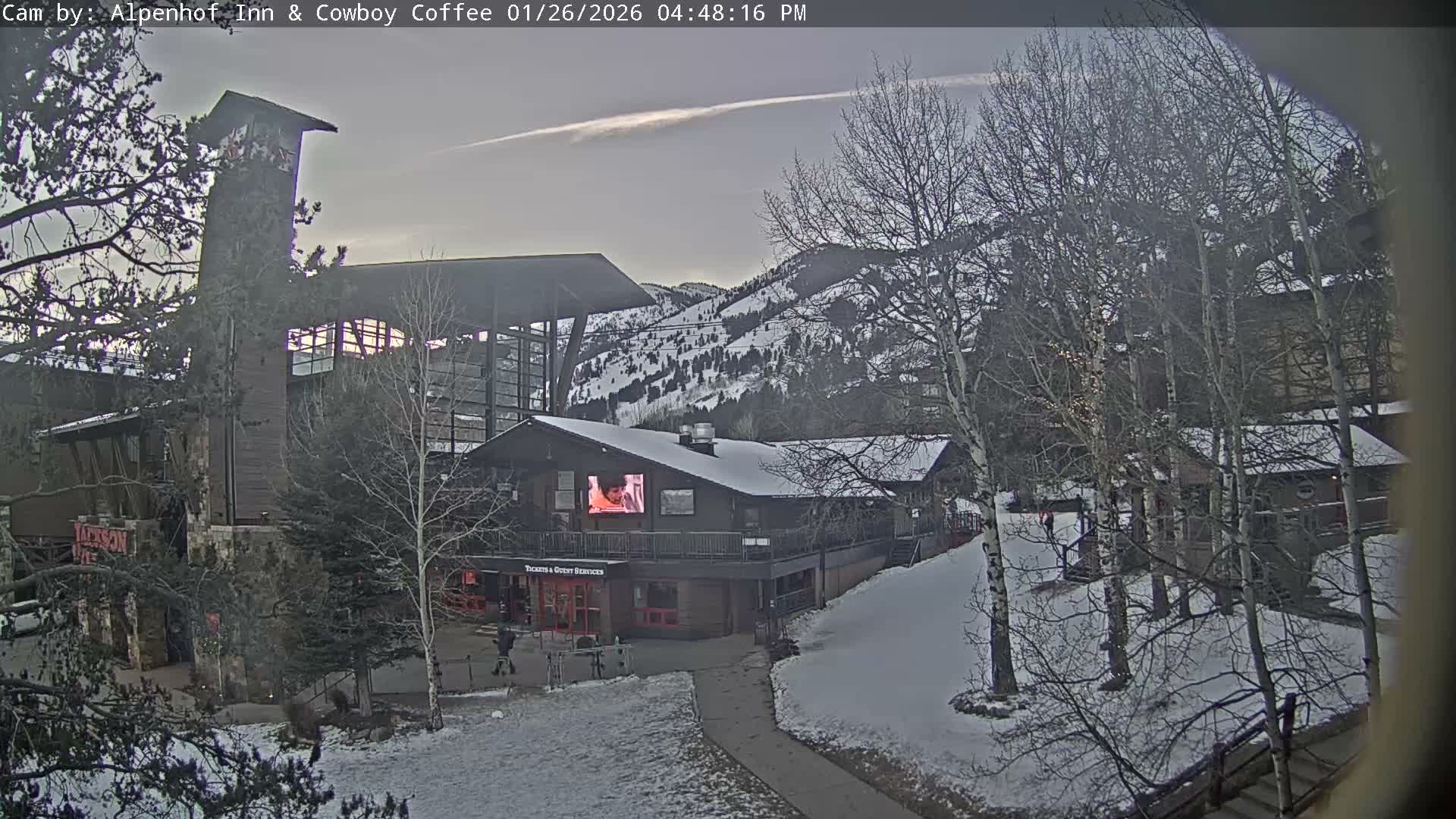  Jackson Hole Mountains &  Teton Ski Village  Live Cam - Teton Village, Teton, Wyoming, USA