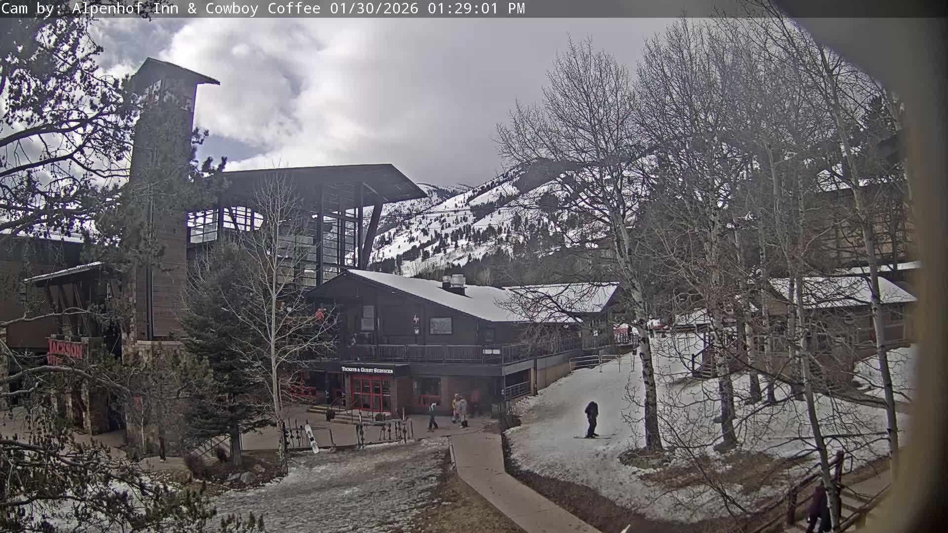  Jackson Hole Mountains &  Teton Ski Village  Live Cam - Teton Village, Teton, Wyoming, USA