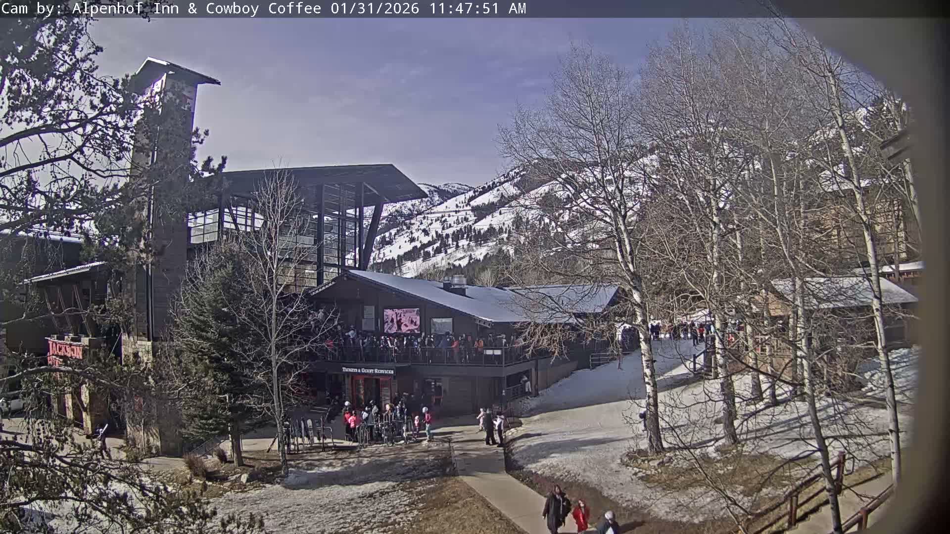  Jackson Hole Mountains &  Teton Ski Village  Live Cam - Teton Village, Teton, Wyoming, USA