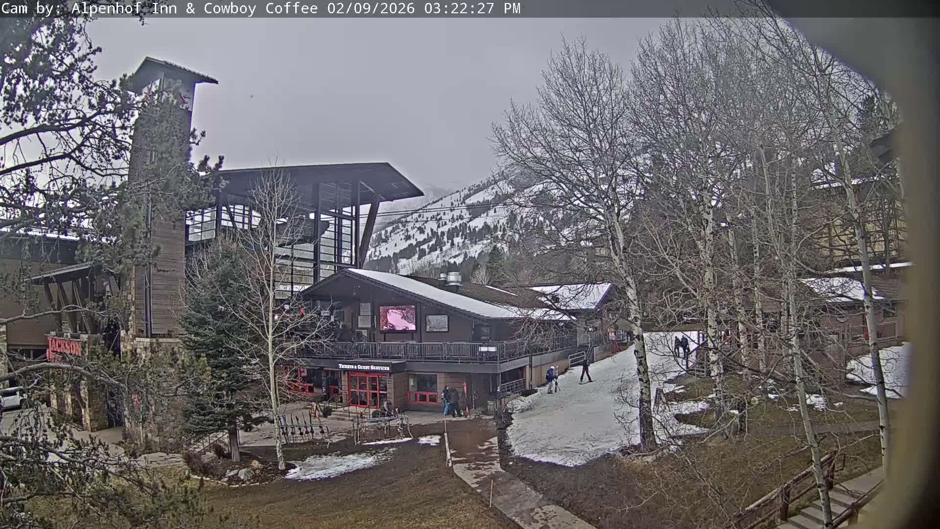  Jackson Hole Mountains &  Teton Ski Village  Live Cam - Teton Village, Teton, Wyoming, USA