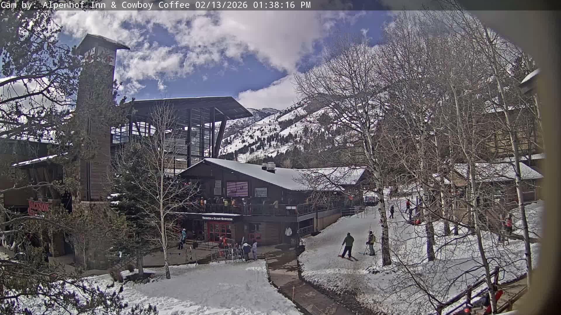  Jackson Hole Mountains &  Teton Ski Village  Live Cam - Teton Village, Teton, Wyoming, USA
