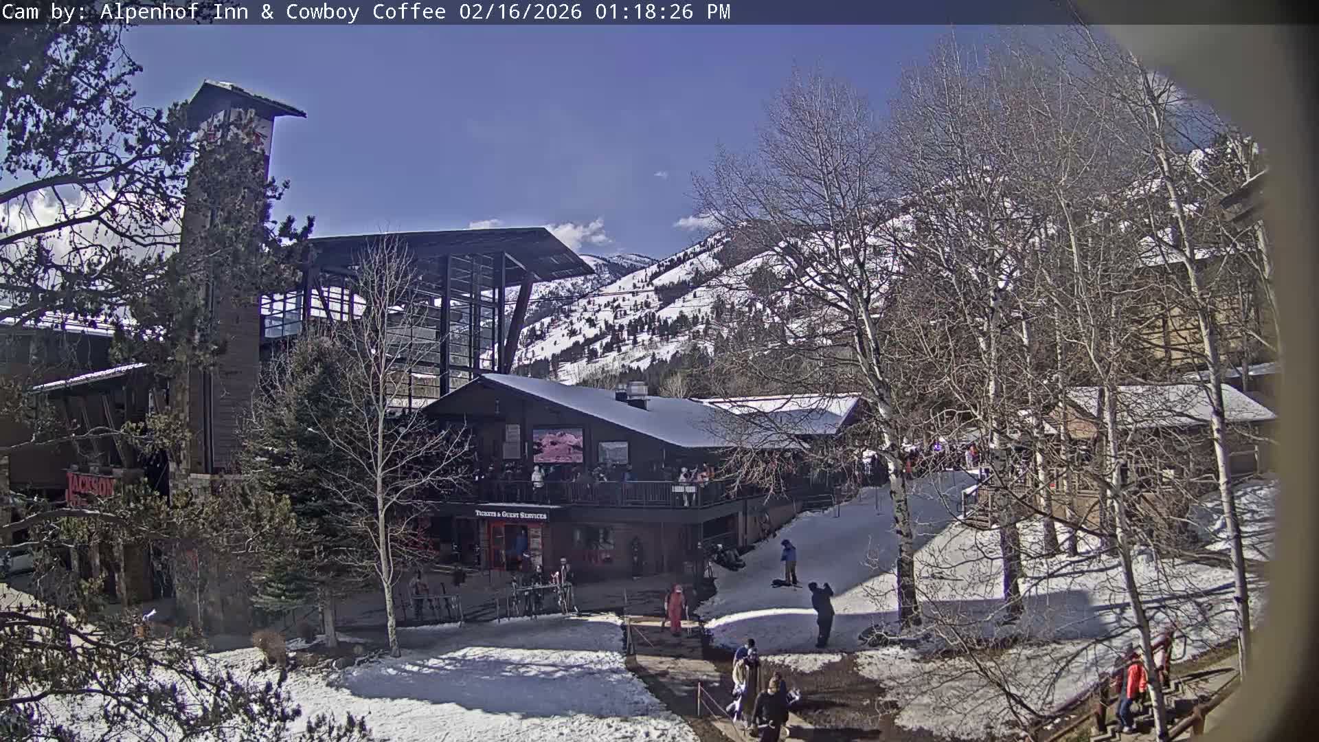  Jackson Hole Mountains &  Teton Ski Village  Live Cam - Teton Village, Teton, Wyoming, USA