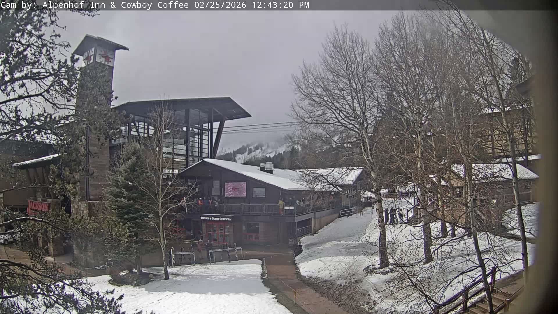  Jackson Hole Mountains &  Teton Ski Village  Live Cam - Teton Village, Teton, Wyoming, USA