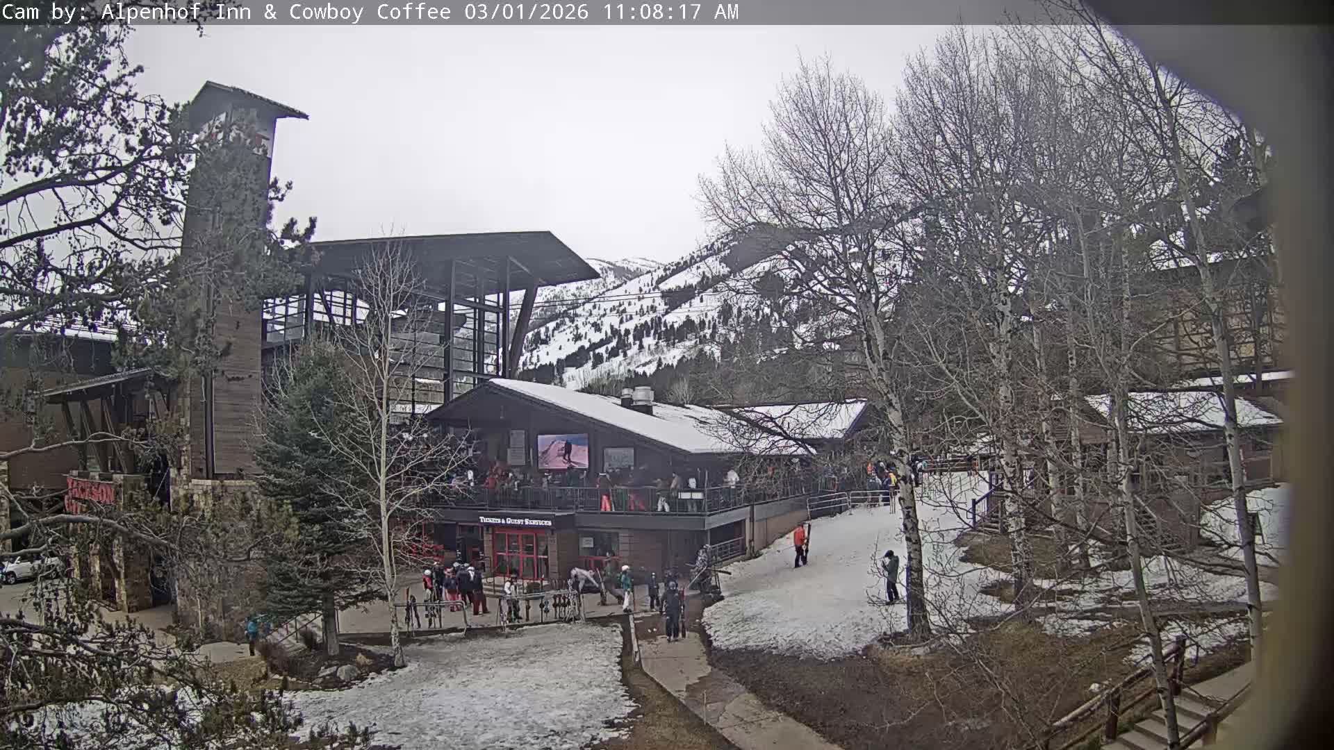  Jackson Hole Mountains &  Teton Ski Village  Live Cam - Teton Village, Teton, Wyoming, USA