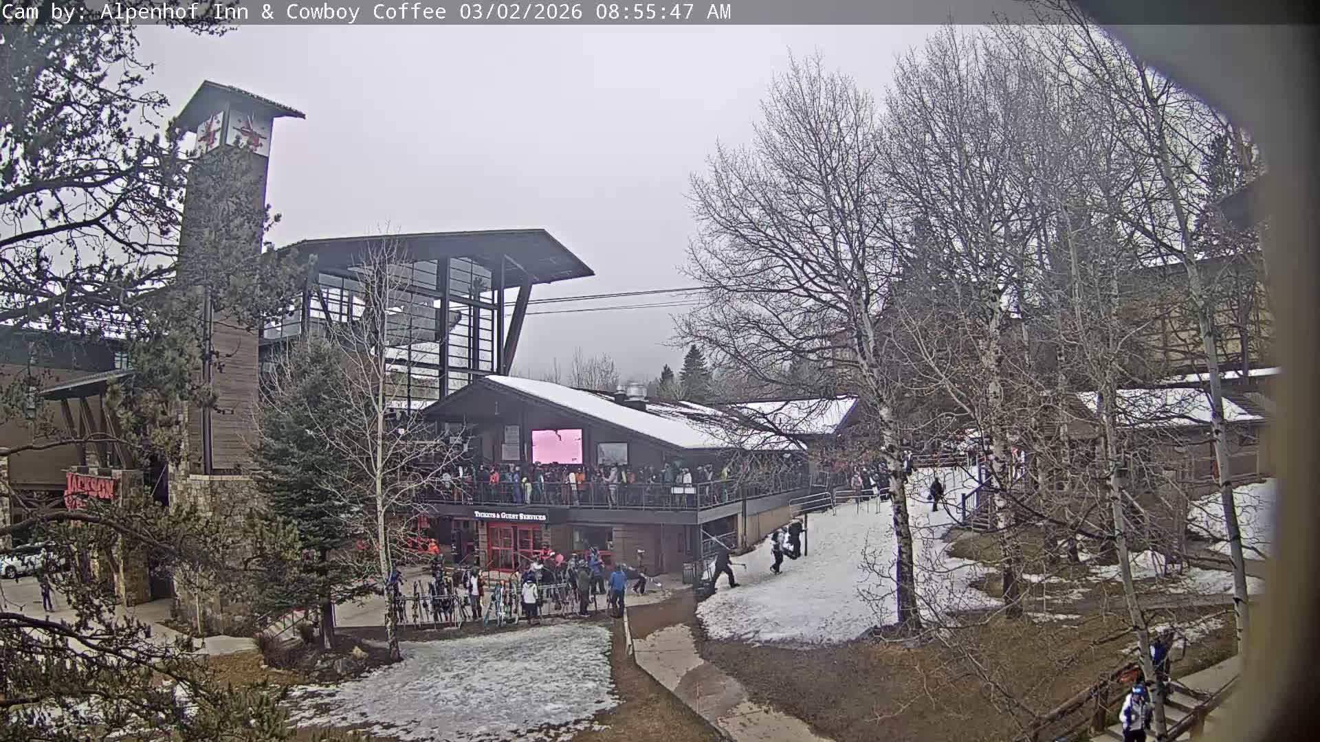  Jackson Hole Mountains &  Teton Ski Village  Live Cam - Teton Village, Teton, Wyoming, USA