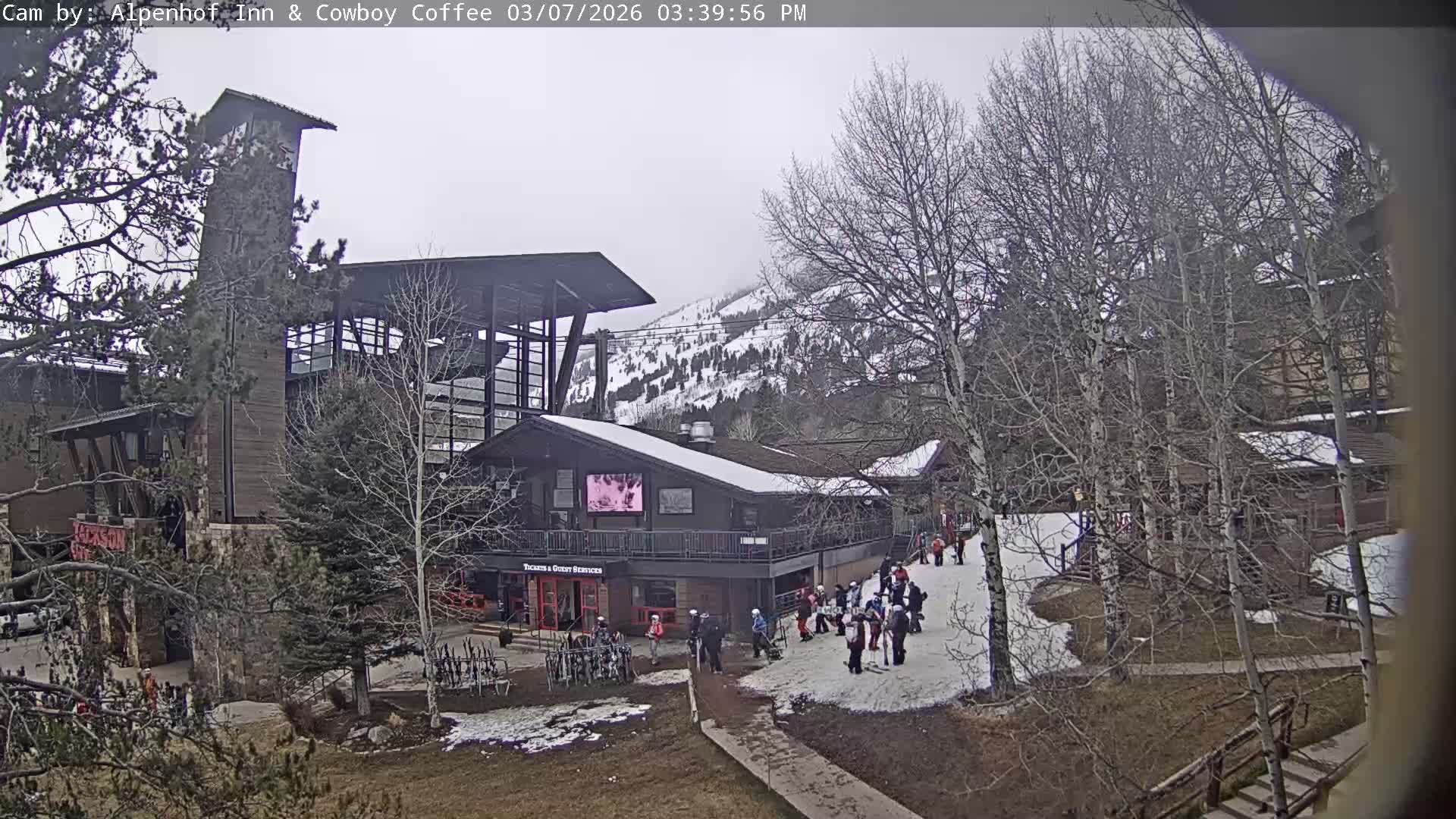  Jackson Hole Mountains &  Teton Ski Village  Live Cam - Teton Village, Teton, Wyoming, USA