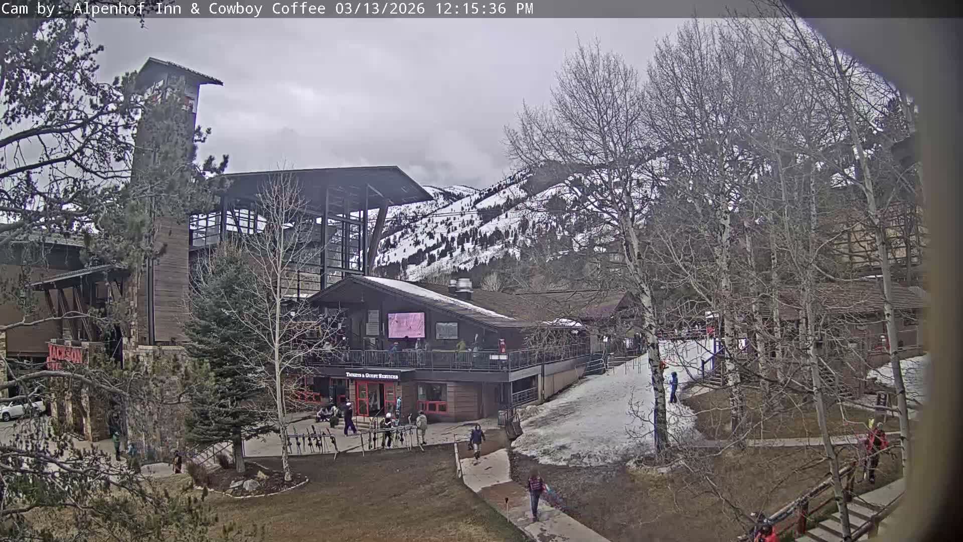  Jackson Hole Mountains &  Teton Ski Village  Live Cam - Teton Village, Teton, Wyoming, USA