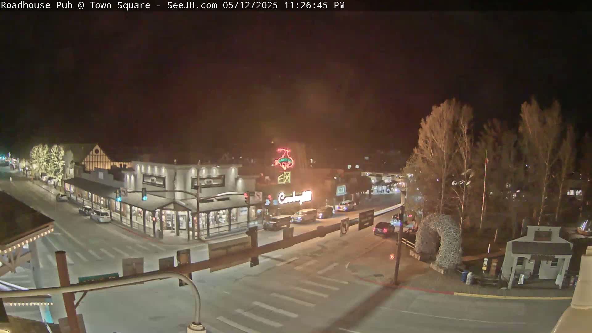 Jackson Hole, Jackson Town Intersection West View Live Cam - Jackson, Teton, Wyoming, USA