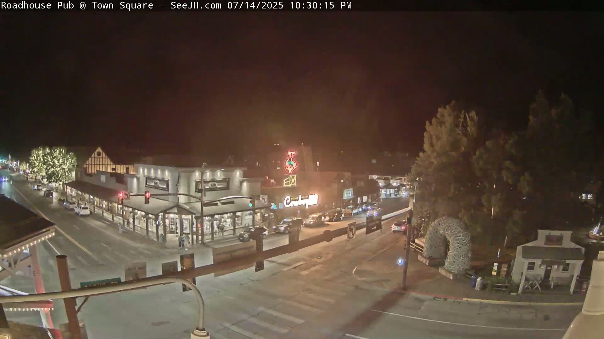Jackson Hole, Jackson Town Intersection West View Live Cam - Jackson, Teton, Wyoming, USA