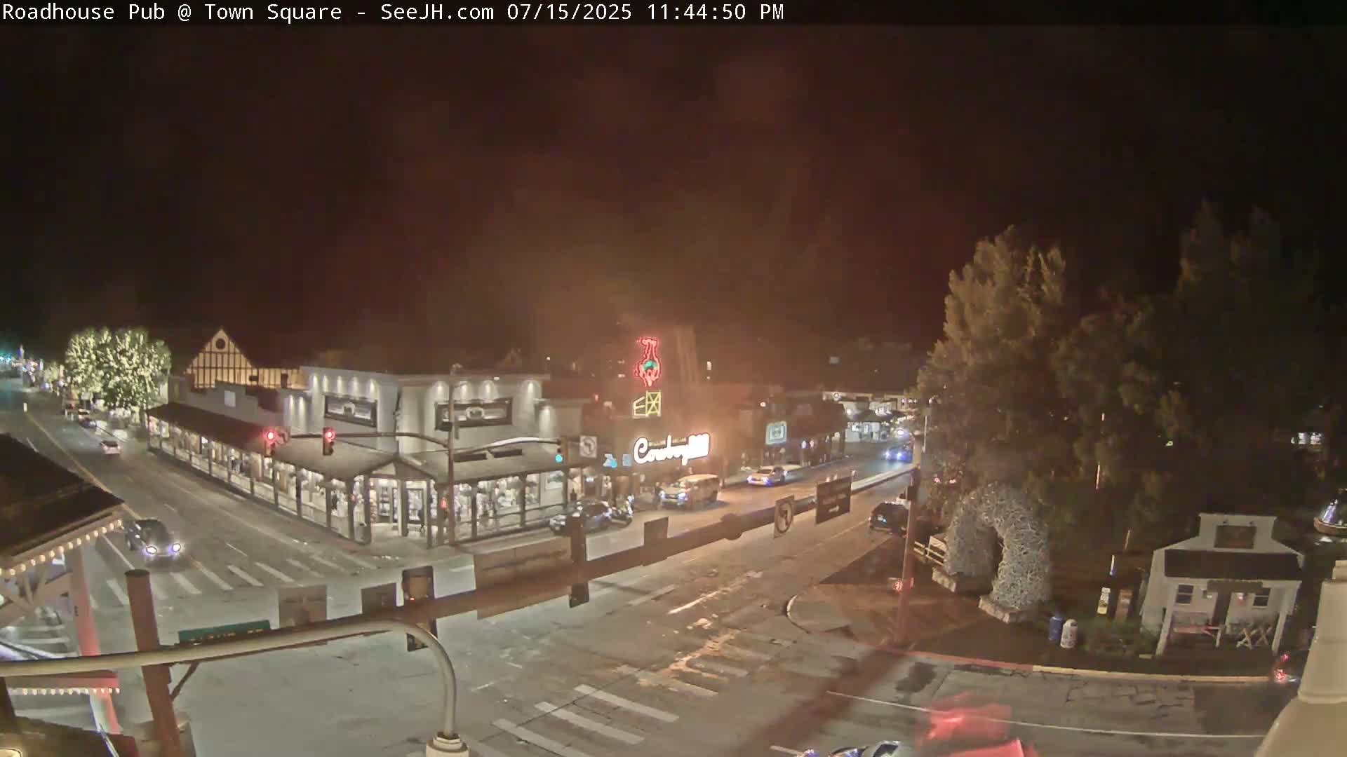 Jackson Hole, Jackson Town Intersection West View Live Cam - Jackson, Teton, Wyoming, USA