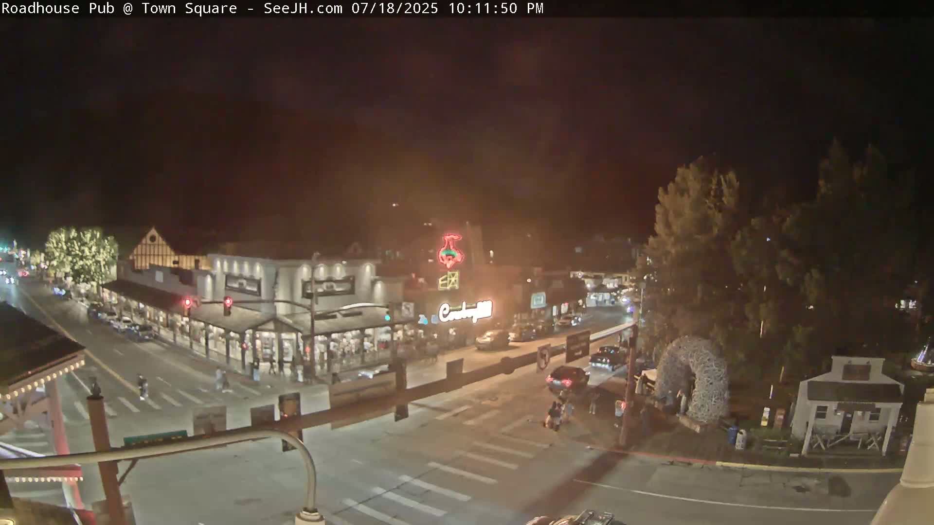 Jackson Hole, Jackson Town Intersection West View Live Cam - Jackson, Teton, Wyoming, USA
