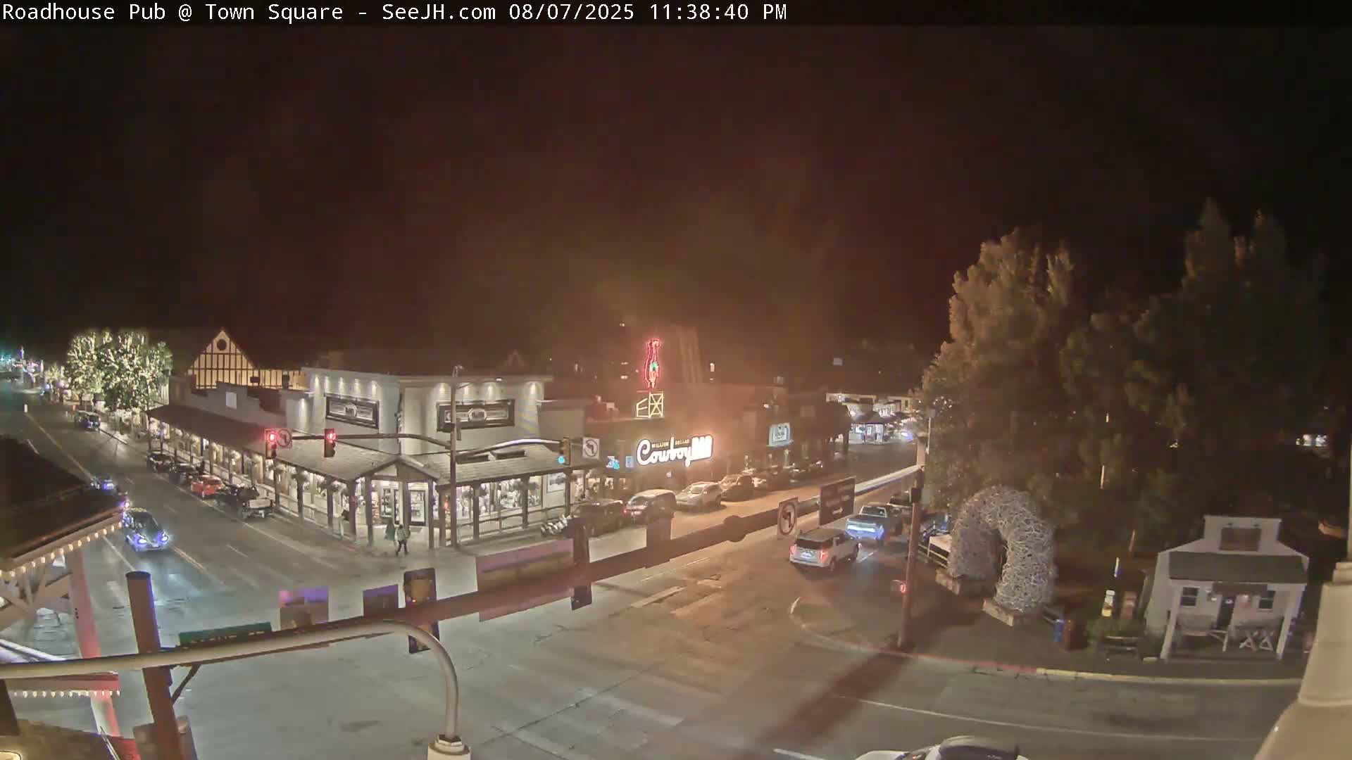 Jackson Hole, Jackson Town Intersection West View Live Cam - Jackson, Teton, Wyoming, USA