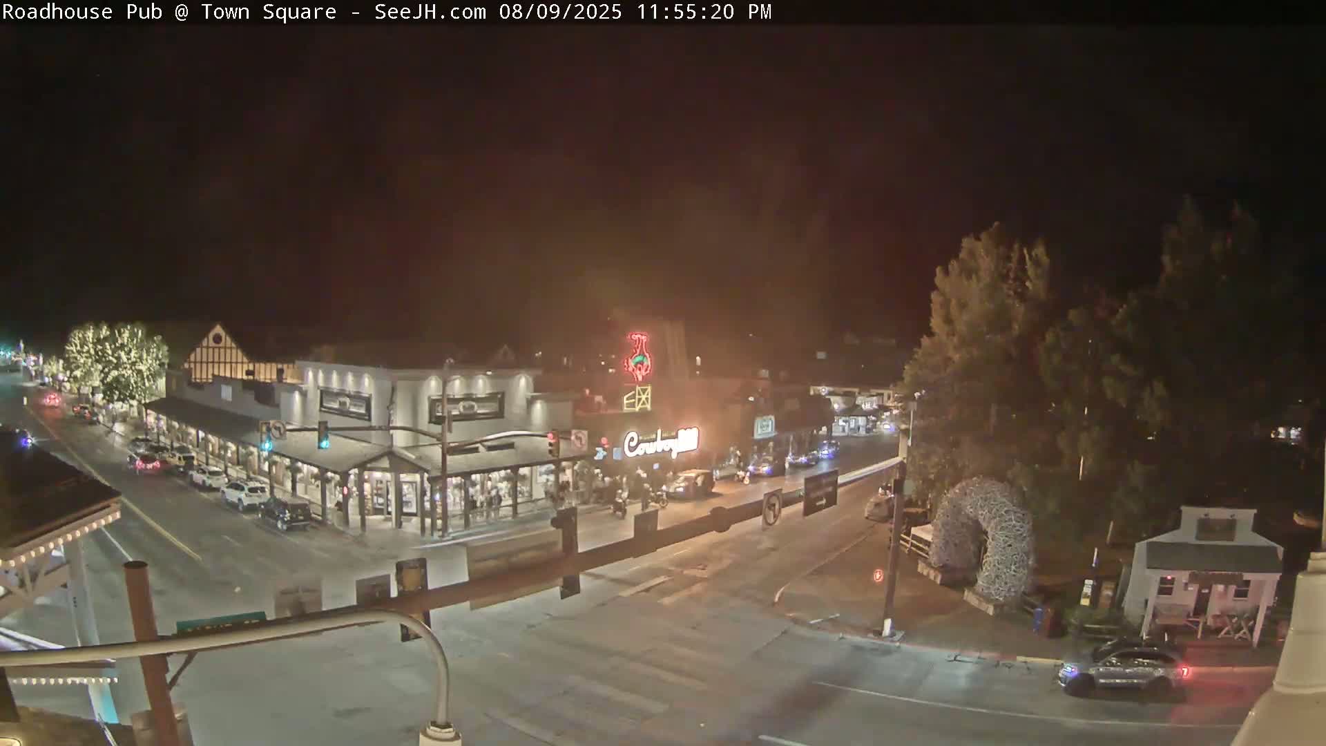 Jackson Hole, Jackson Town Intersection West View Live Cam - Jackson, Teton, Wyoming, USA