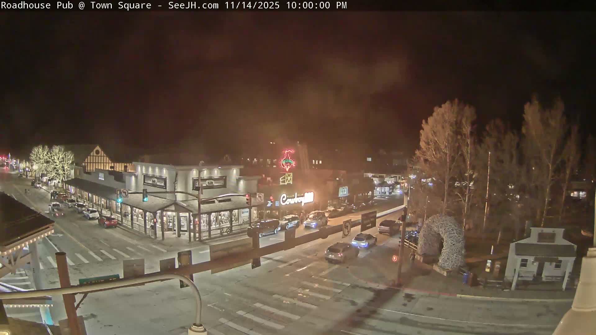 Jackson Hole, Jackson Town Intersection West View Live Cam - Jackson, Teton, Wyoming, USA