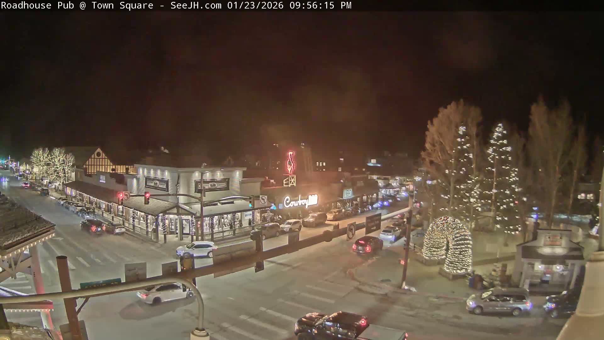 Jackson Hole, Jackson Town Intersection West View Live Cam - Jackson, Teton, Wyoming, USA