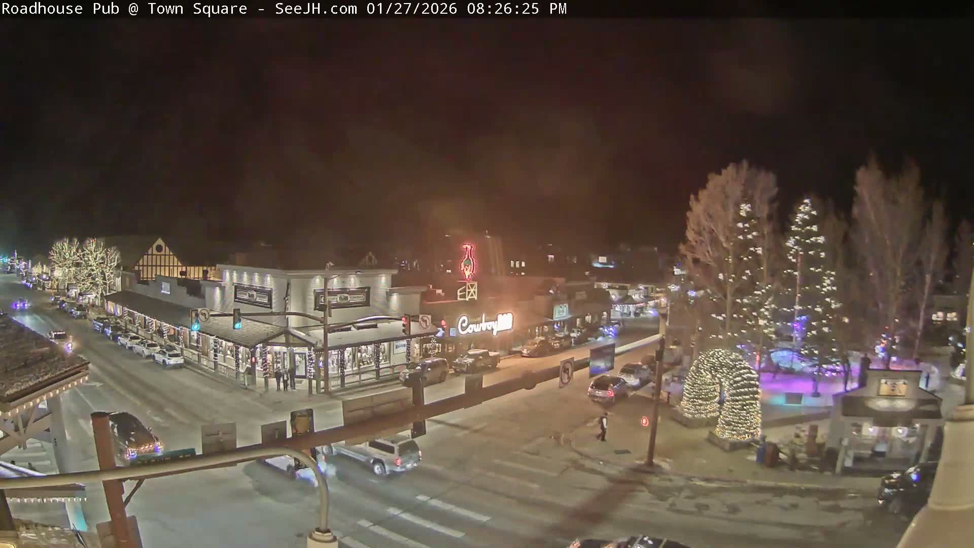 Jackson Hole, Jackson Town Intersection West View Live Cam - Jackson, Teton, Wyoming, USA
