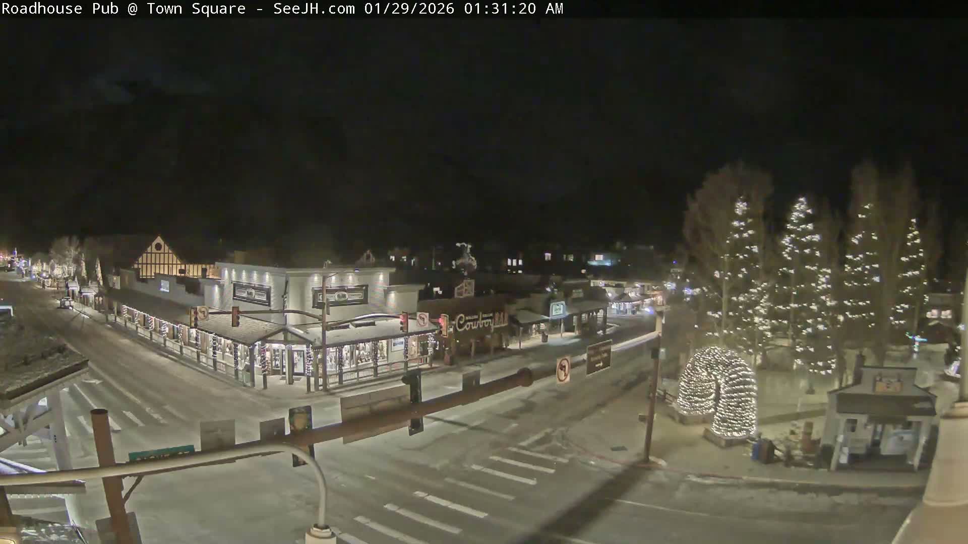 Jackson Hole, Jackson Town Intersection West View Live Cam - Jackson, Teton, Wyoming, USA