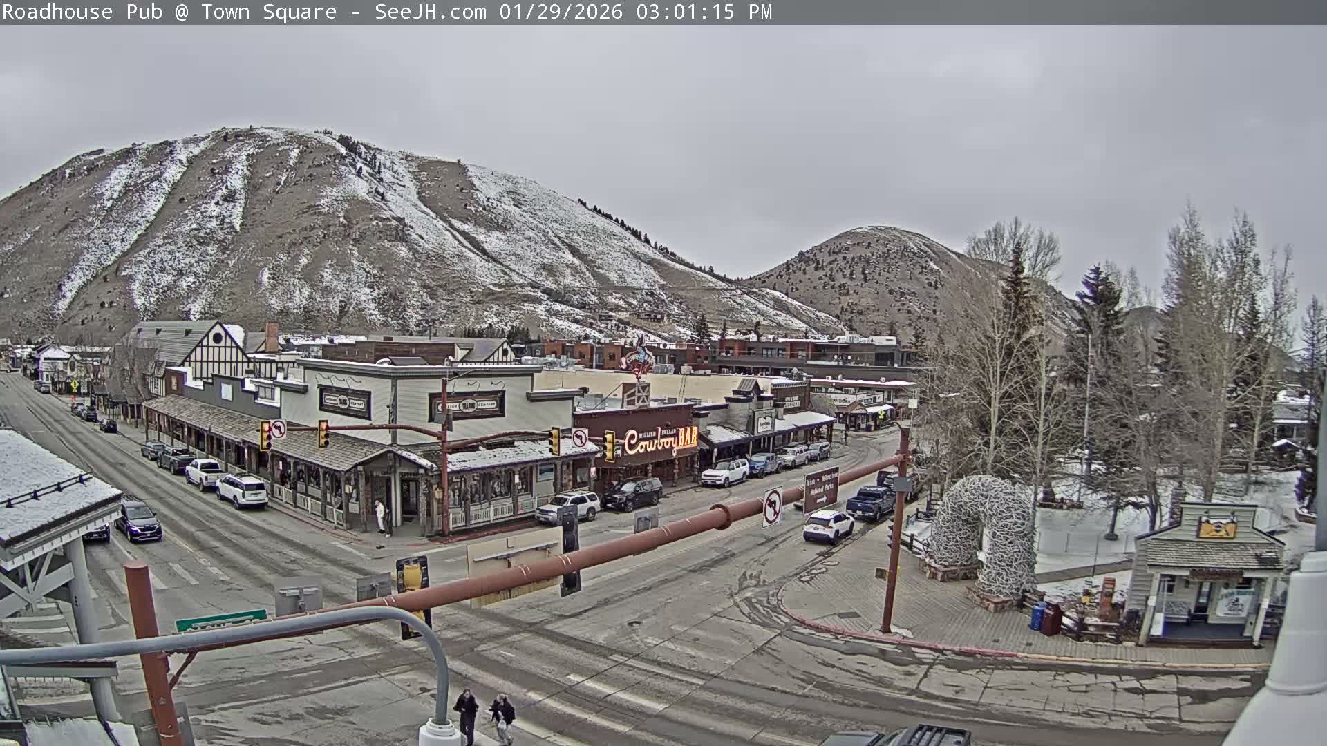 Jackson Hole, Jackson Town Intersection West View Live Cam - Jackson, Teton, Wyoming, USA
