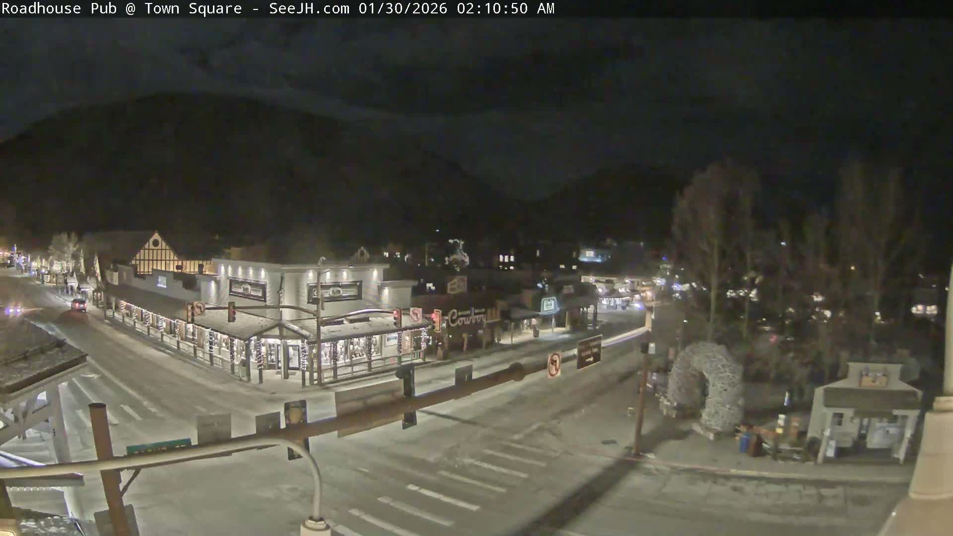 Jackson Hole, Jackson Town Intersection West View Live Cam - Jackson, Teton, Wyoming, USA
