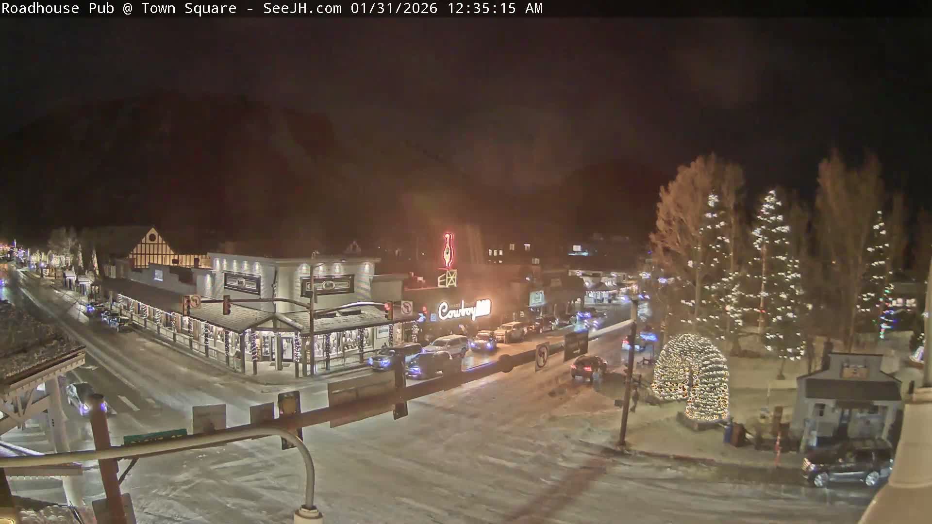 Jackson Hole, Jackson Town Intersection West View Live Cam - Jackson, Teton, Wyoming, USA