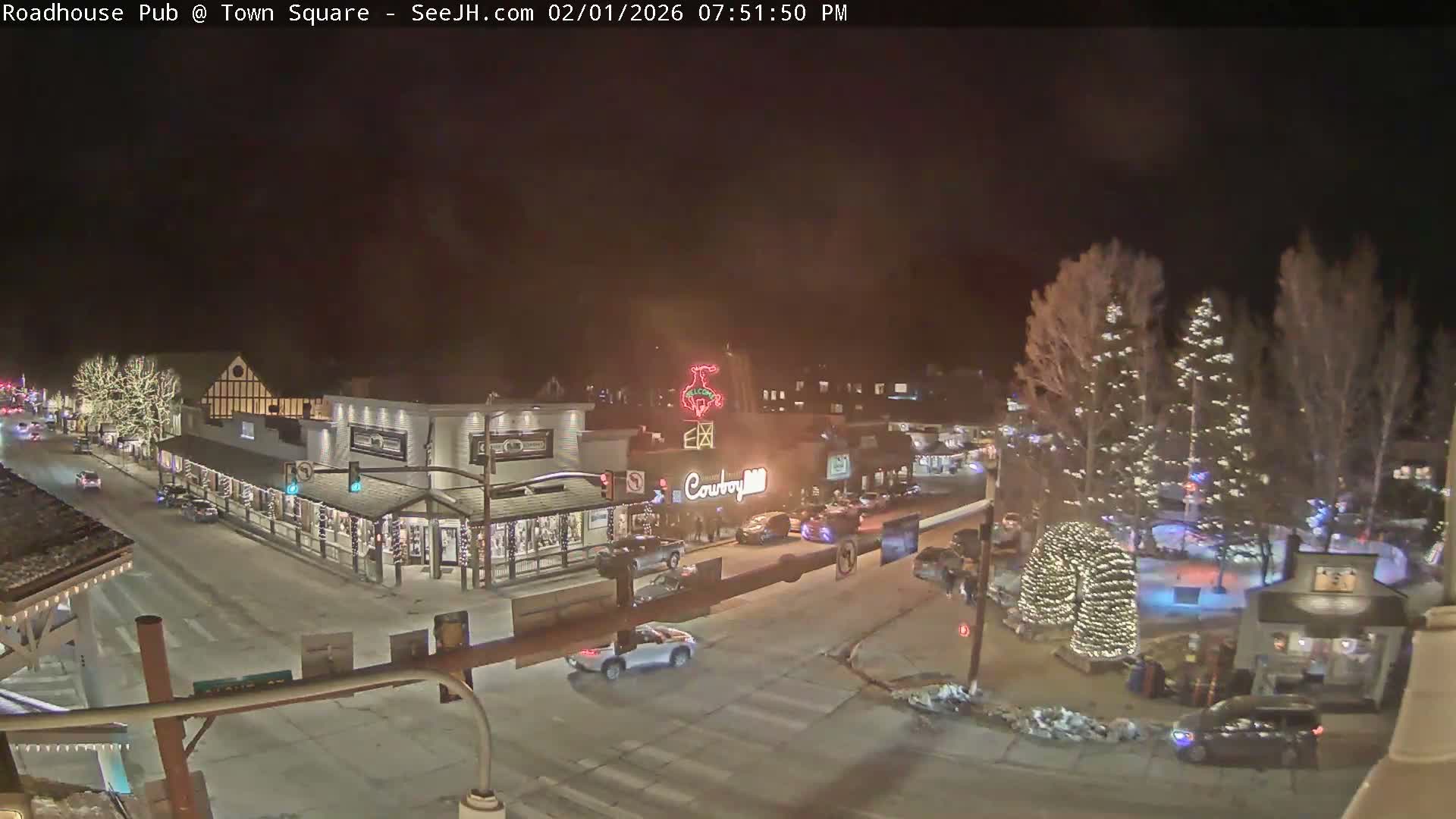 Jackson Hole, Jackson Town Intersection West View Live Cam - Jackson, Teton, Wyoming, USA