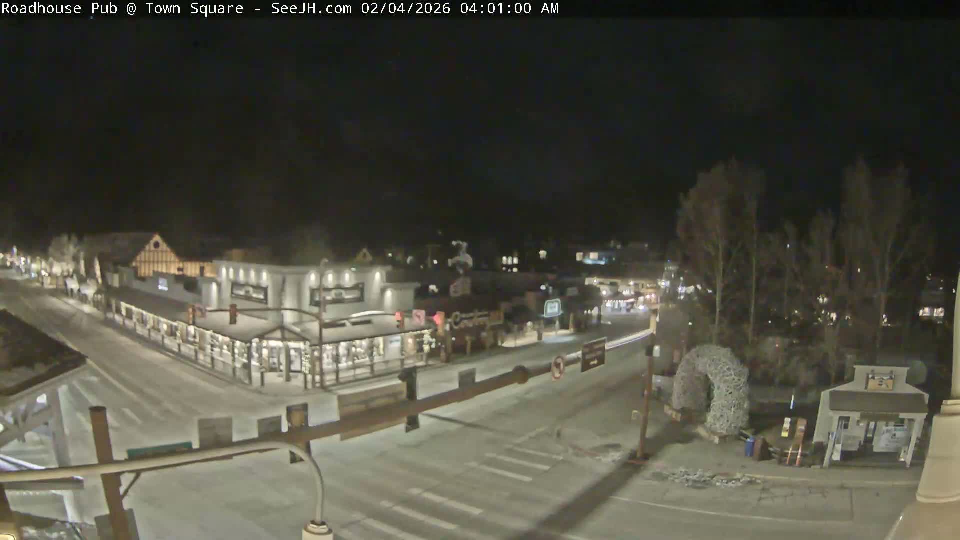 Jackson Hole, Jackson Town Intersection West View Live Cam - Jackson, Teton, Wyoming, USA