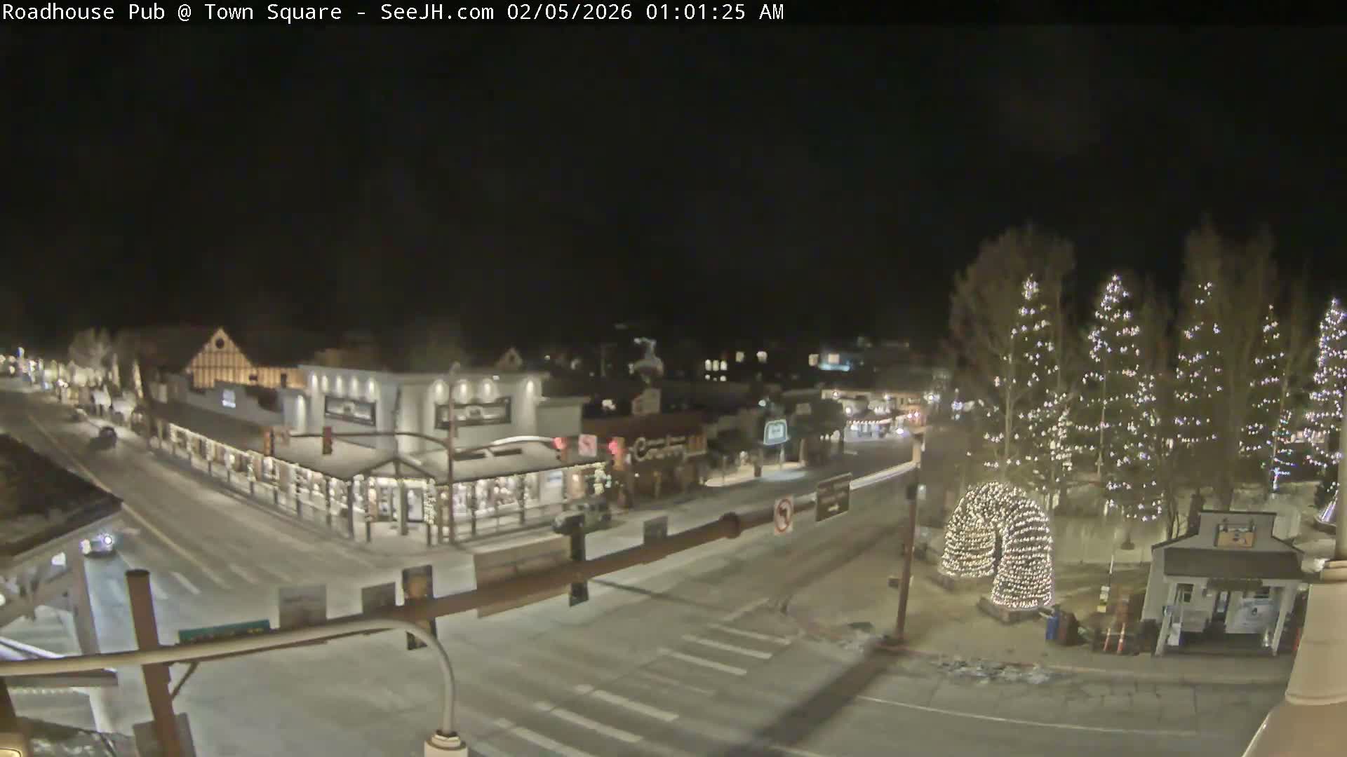 Jackson Hole, Jackson Town Intersection West View Live Cam - Jackson, Teton, Wyoming, USA