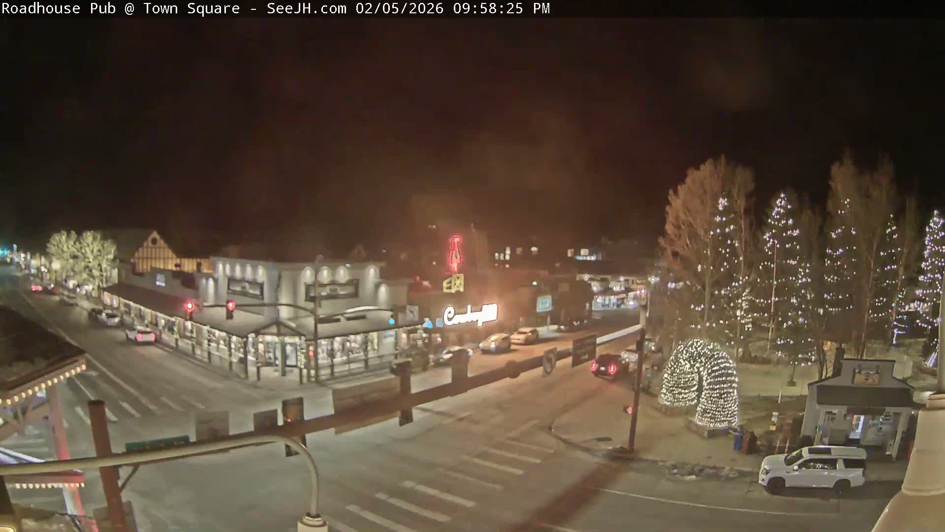 Jackson Hole, Jackson Town Intersection West View Live Cam - Jackson, Teton, Wyoming, USA