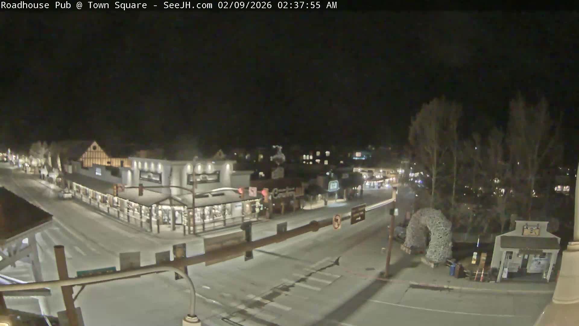 Jackson Hole, Jackson Town Intersection West View Live Cam - Jackson, Teton, Wyoming, USA