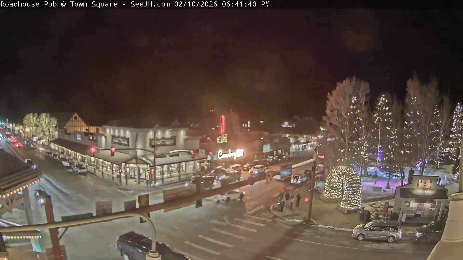Jackson Hole, Jackson Town Intersection West View Live Cam - Jackson, Teton, Wyoming, USA