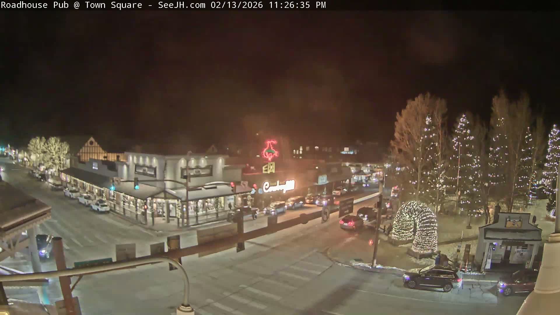 Jackson Hole, Jackson Town Intersection West View Live Cam - Jackson, Teton, Wyoming, USA
