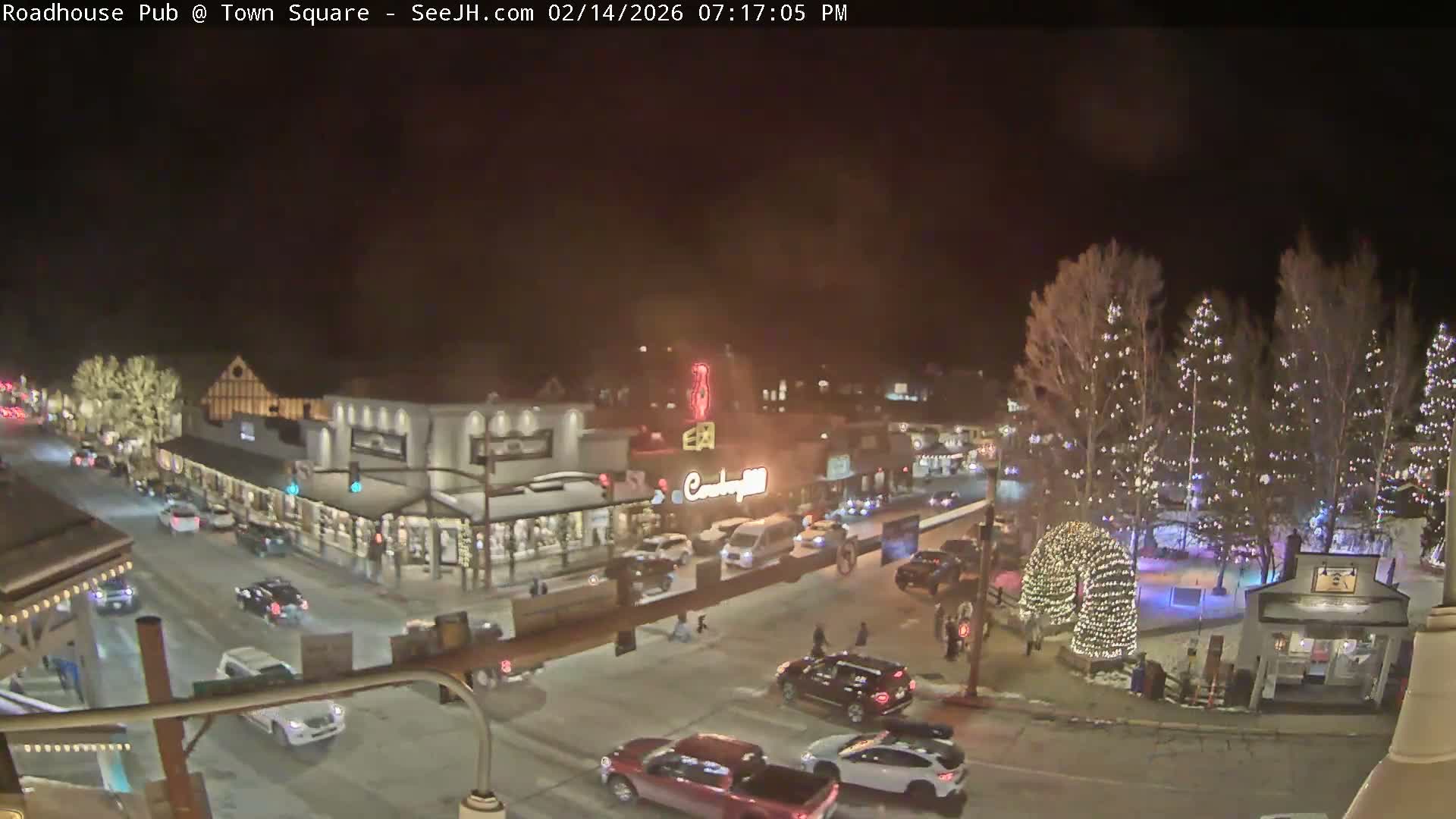 Jackson Hole, Jackson Town Intersection West View Live Cam - Jackson, Teton, Wyoming, USA