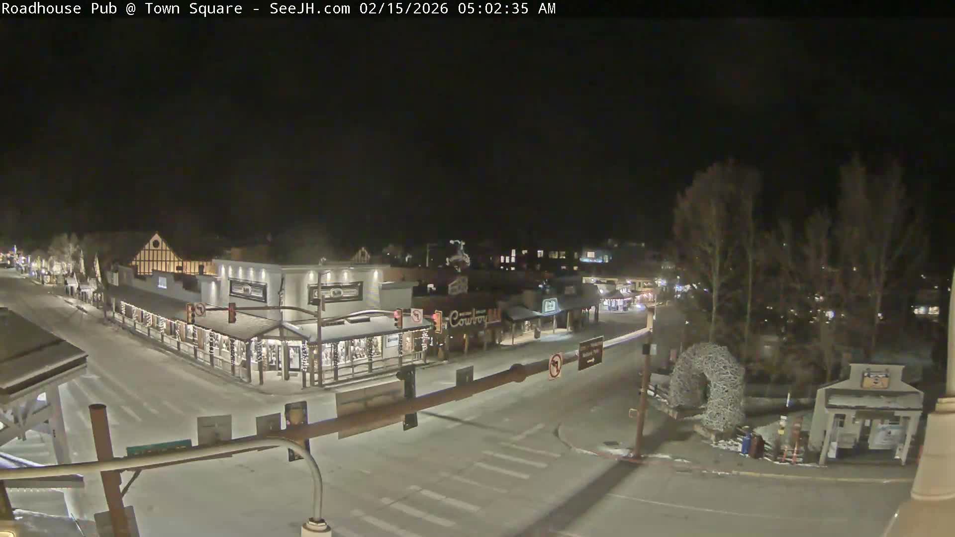 Jackson Hole, Jackson Town Intersection West View Live Cam - Jackson, Teton, Wyoming, USA