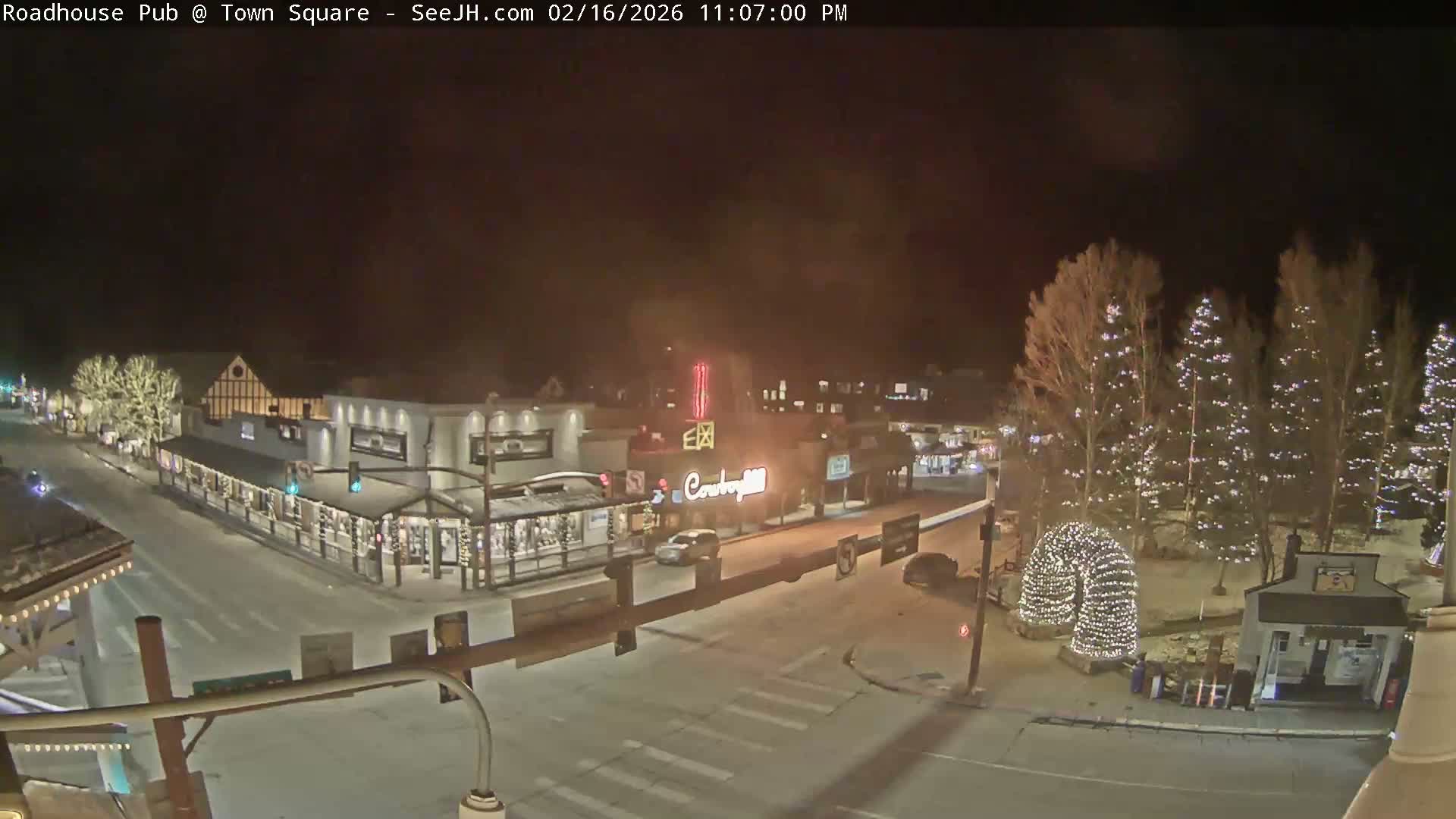 Jackson Hole, Jackson Town Intersection West View Live Cam - Jackson, Teton, Wyoming, USA