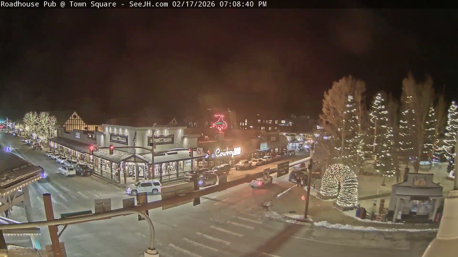 Jackson Hole, Jackson Town Intersection West View Live Cam - Jackson, Teton, Wyoming, USA