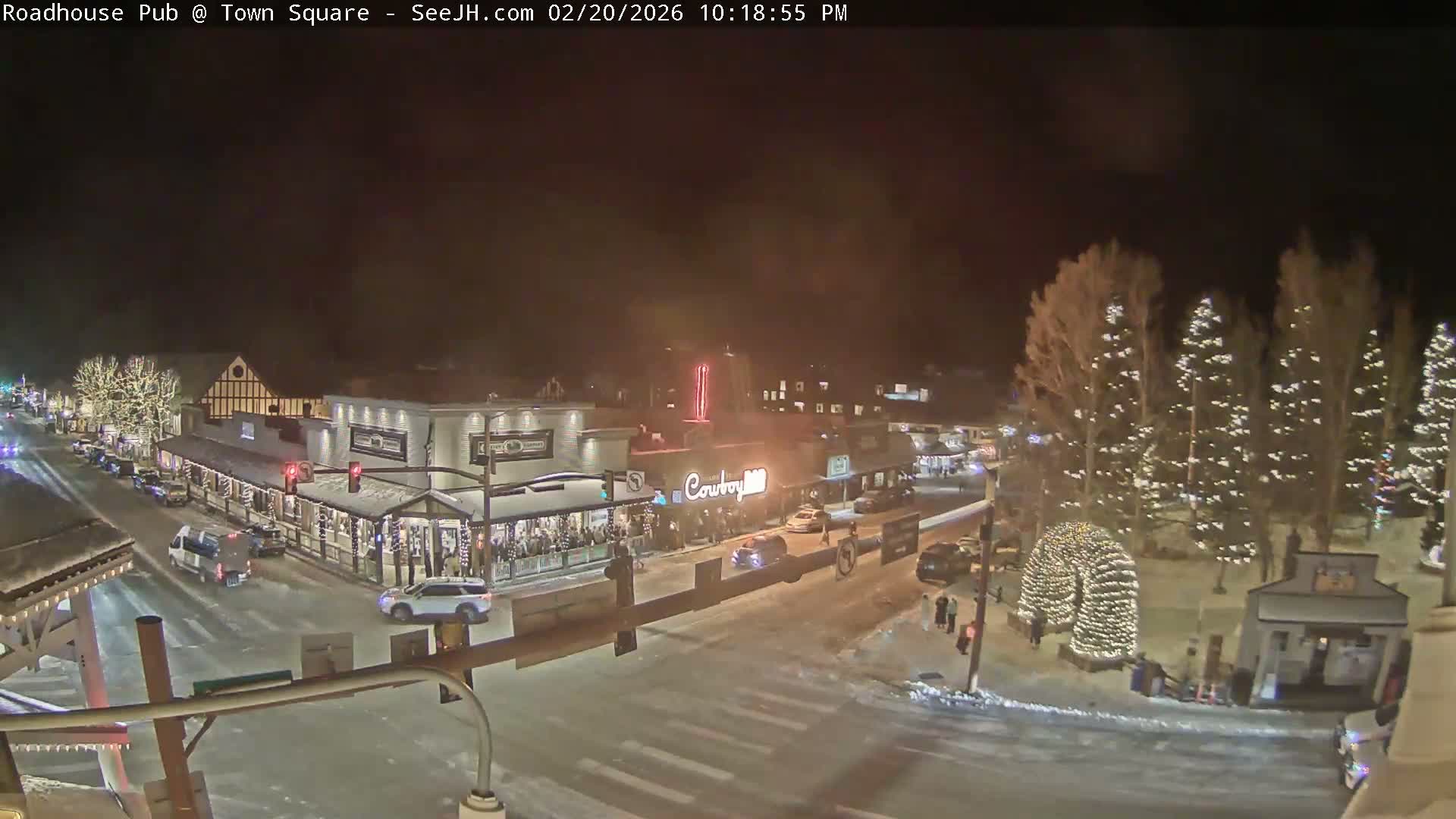 Jackson Hole, Jackson Town Intersection West View Live Cam - Jackson, Teton, Wyoming, USA