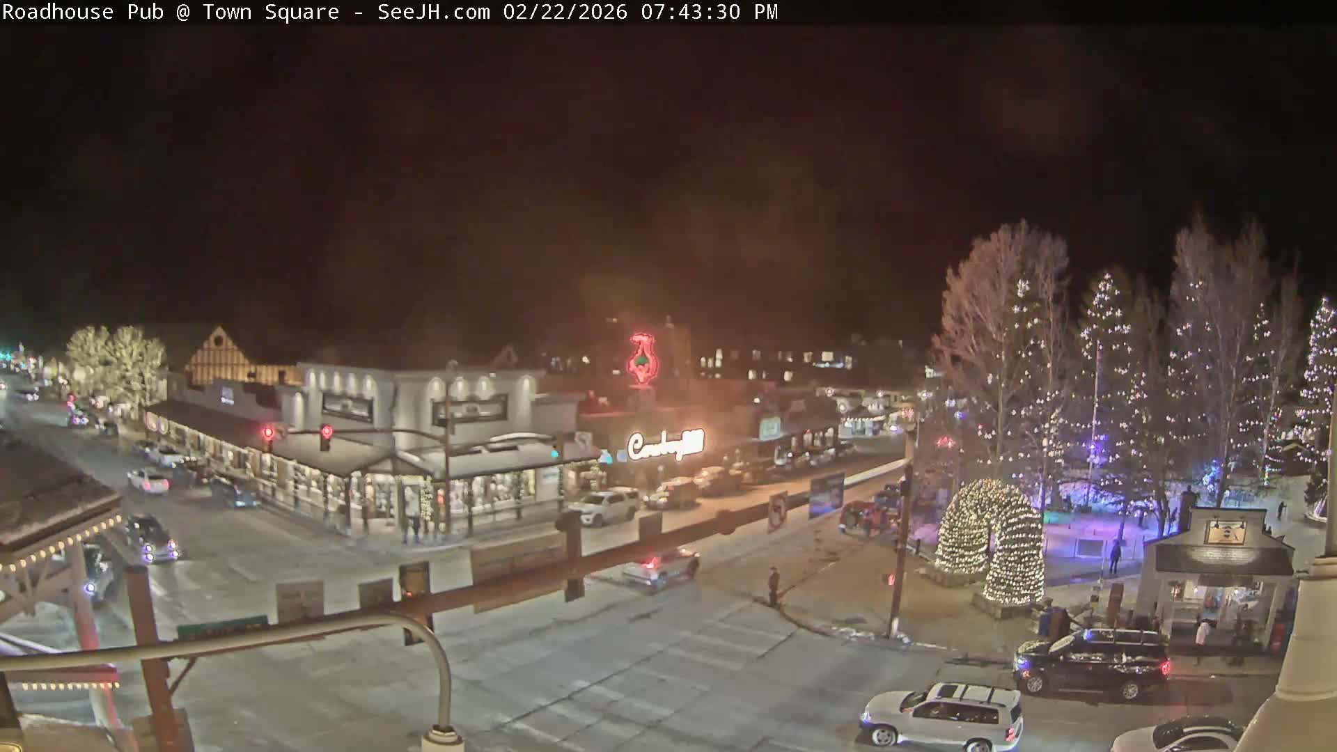 Jackson Hole, Jackson Town Intersection West View Live Cam - Jackson, Teton, Wyoming, USA