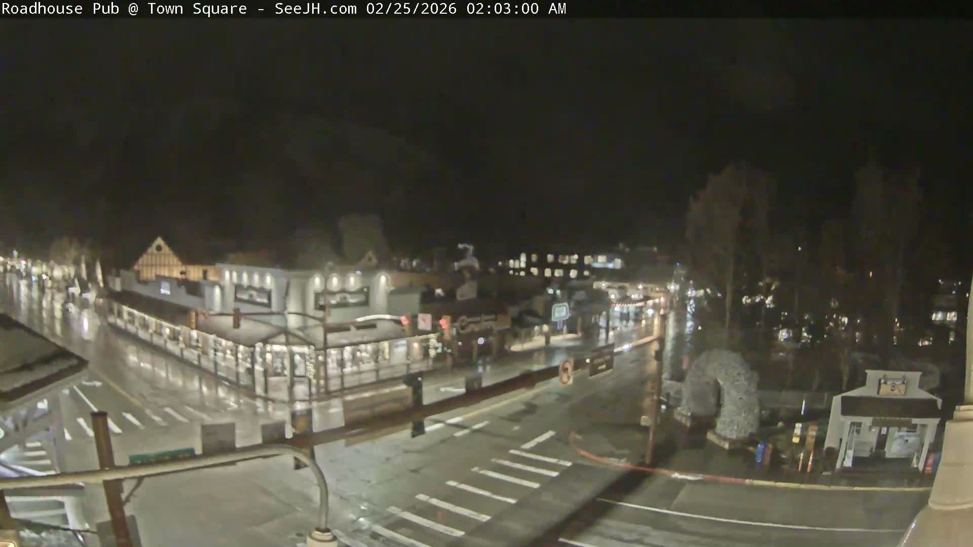 Jackson Hole, Jackson Town Intersection West View Live Cam - Jackson, Teton, Wyoming, USA