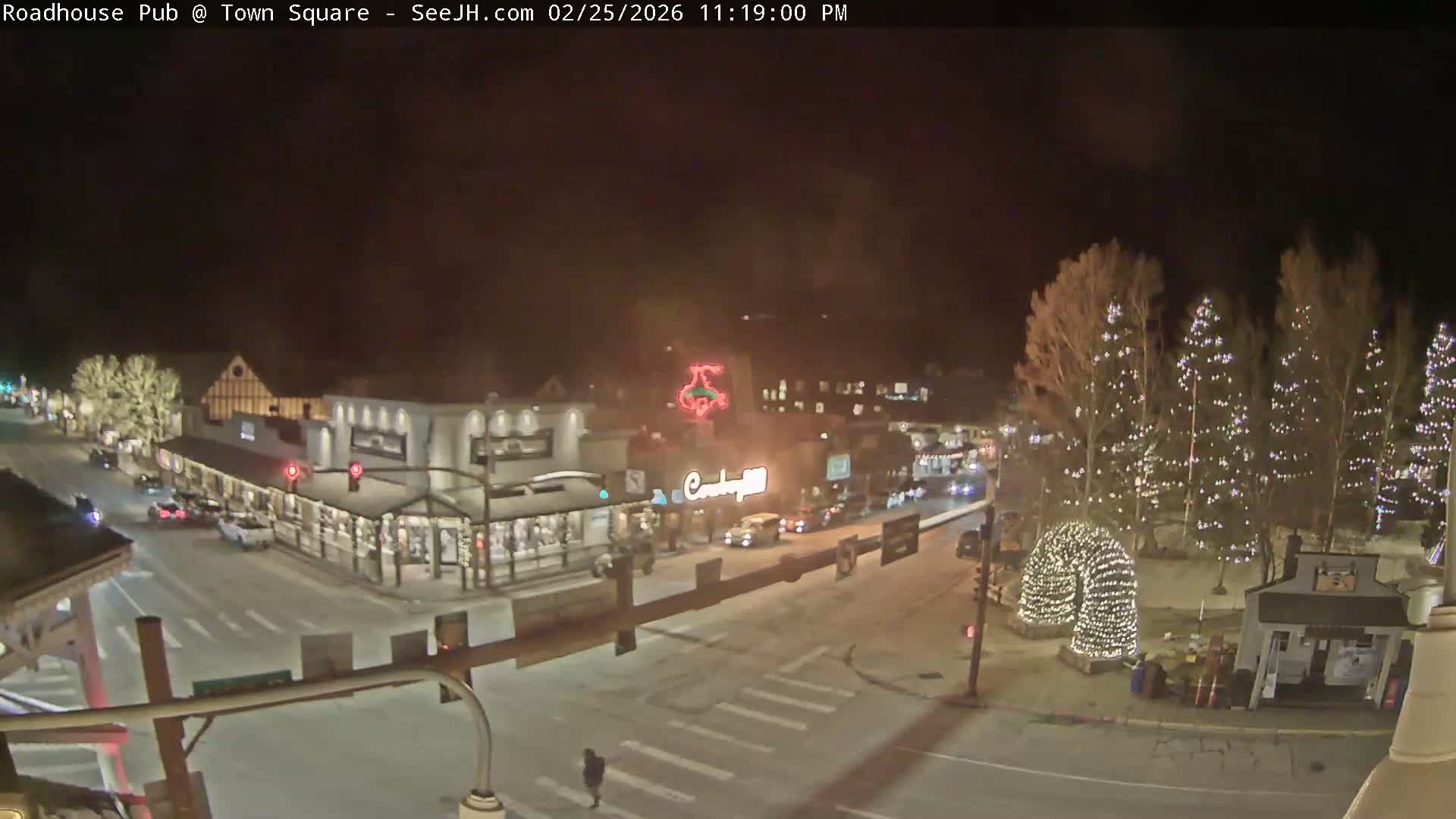 Jackson Hole, Jackson Town Intersection West View Live Cam - Jackson, Teton, Wyoming, USA