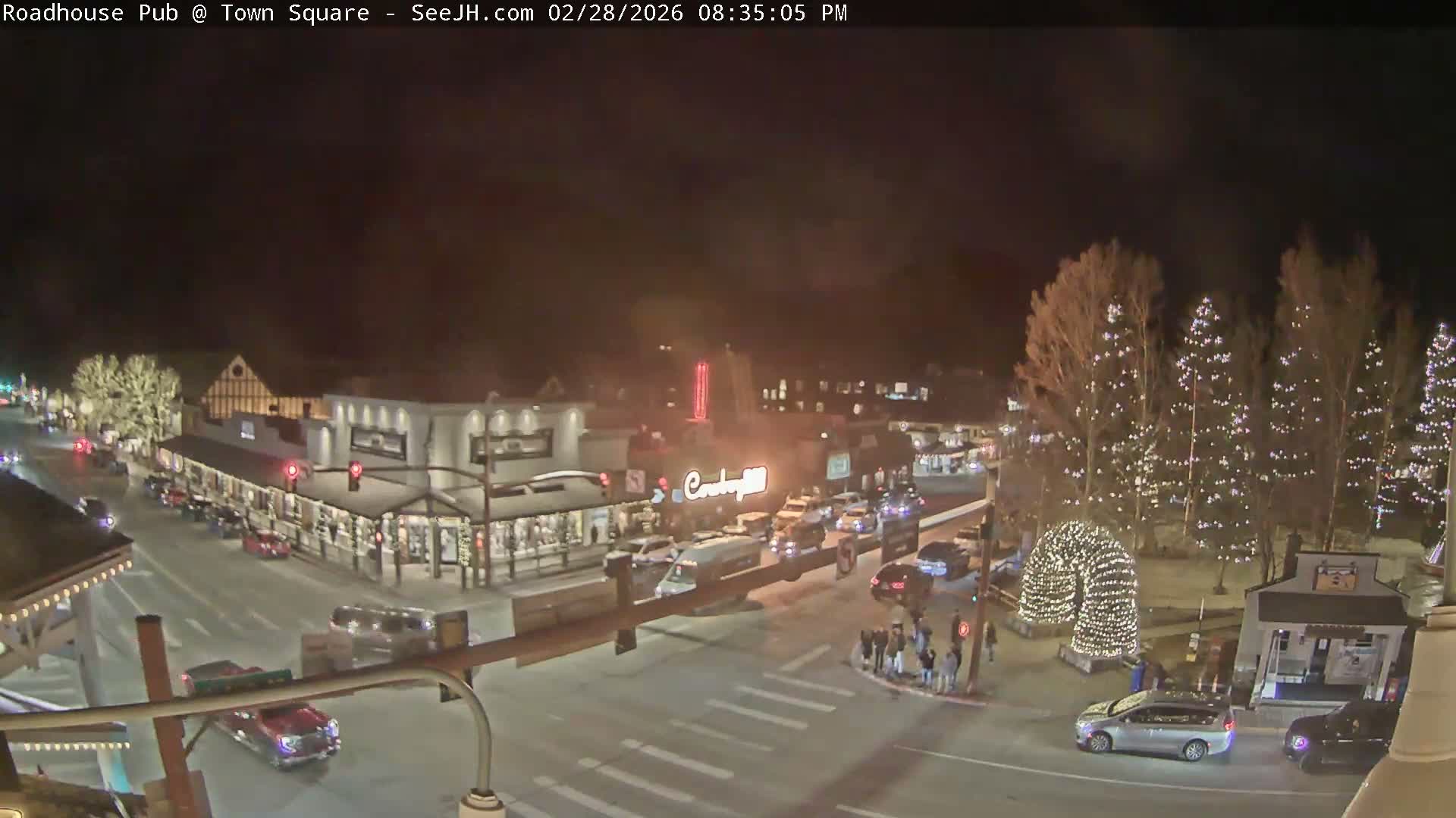 Jackson Hole, Jackson Town Intersection West View Live Cam - Jackson, Teton, Wyoming, USA