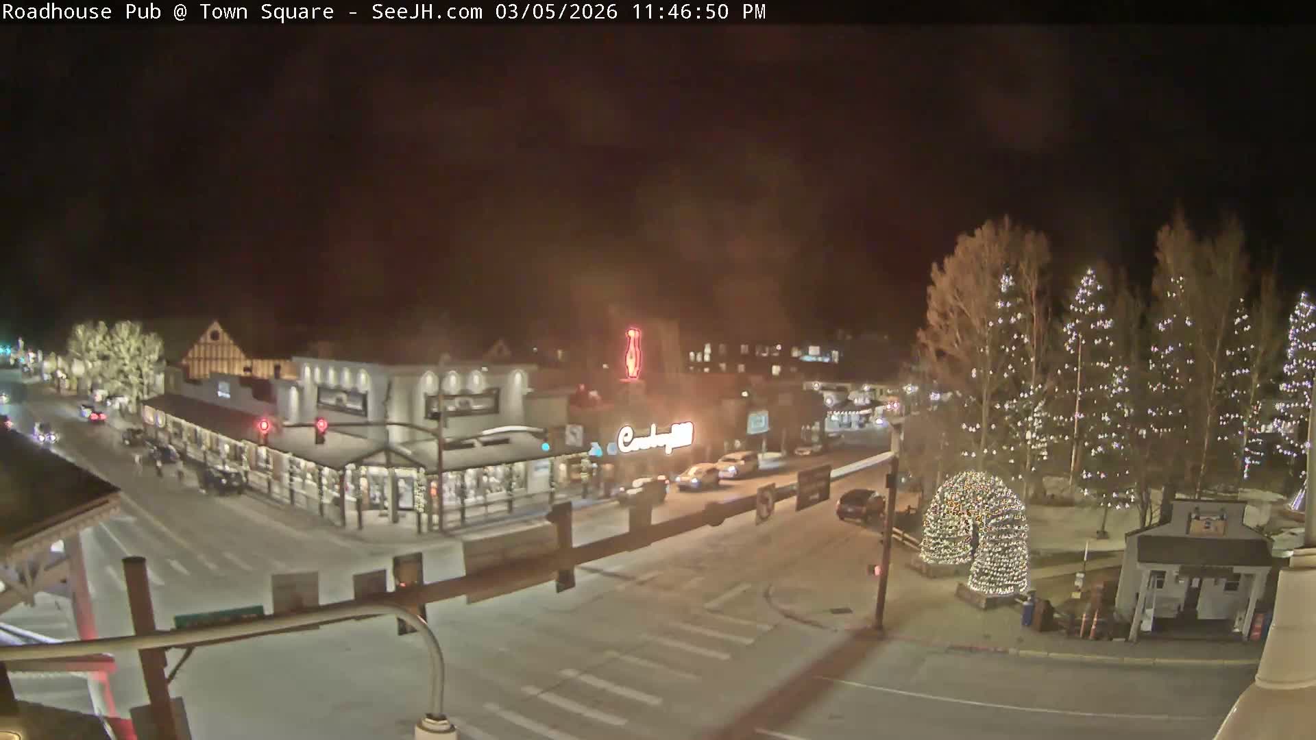 Jackson Hole, Jackson Town Intersection West View Live Cam - Jackson, Teton, Wyoming, USA