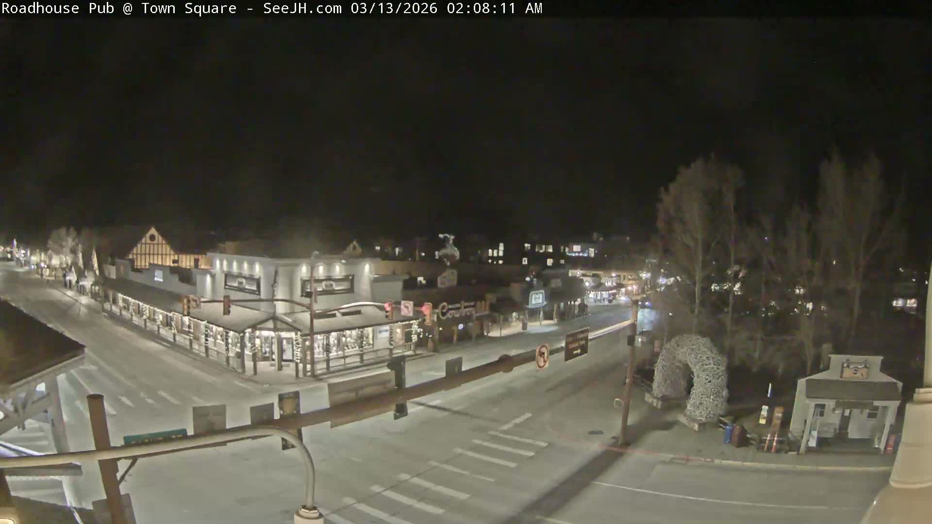Jackson Hole, Jackson Town Intersection West View Live Cam - Jackson, Teton, Wyoming, USA