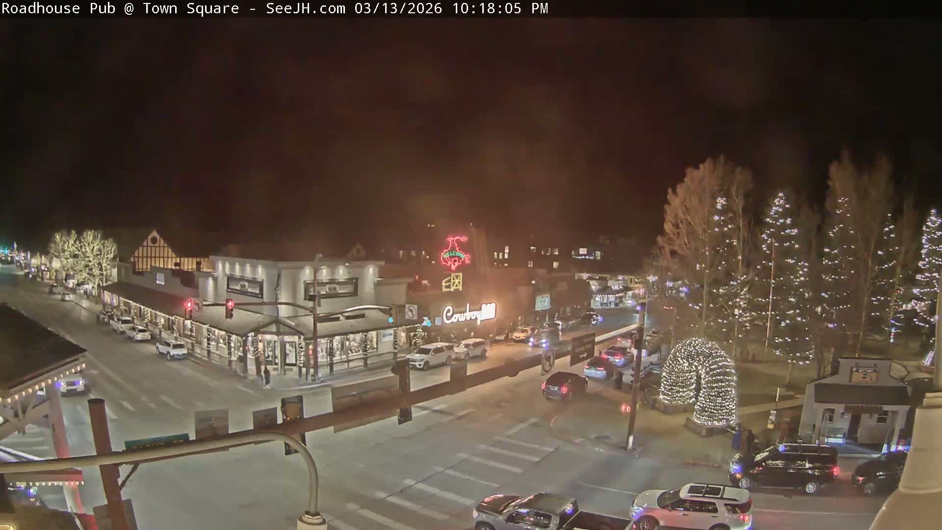 Jackson Hole, Jackson Town Intersection West View Live Cam - Jackson, Teton, Wyoming, USA