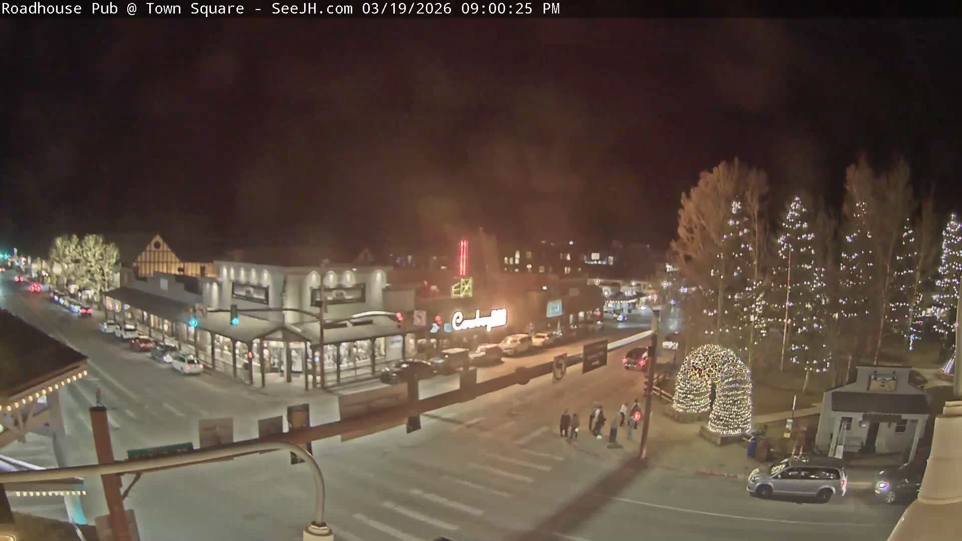 Jackson Hole, Jackson Town Intersection West View Live Cam - Jackson, Teton, Wyoming, USA