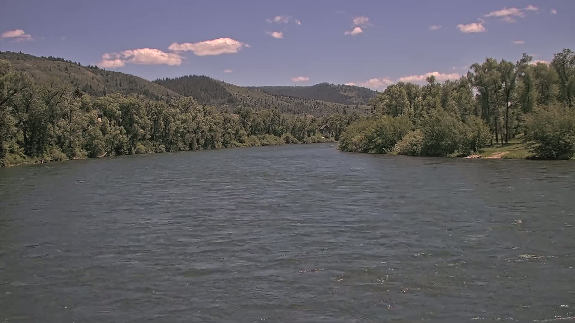 South Fork (Snake) River View from The Lodge at Palisades Creek Live Cam - Irwin, Bonneville, Idaho, USA