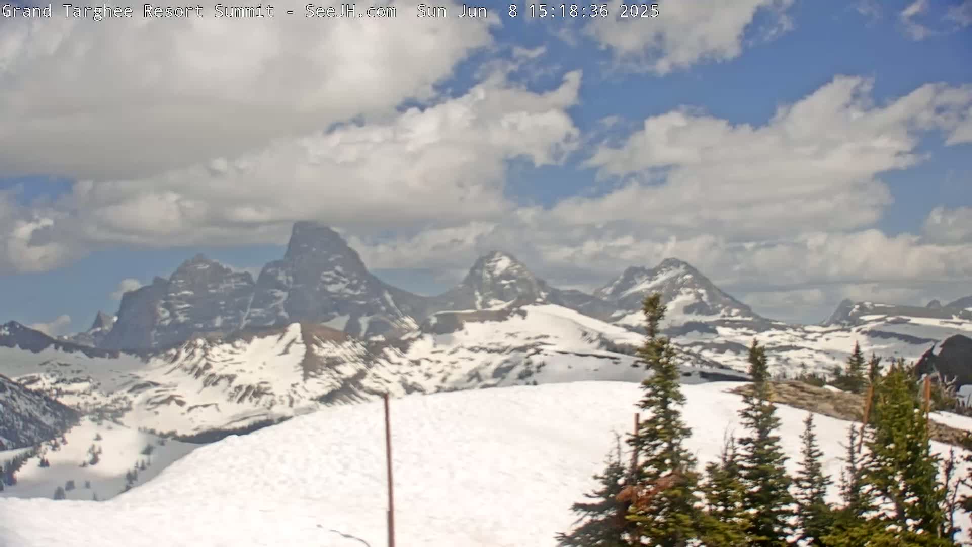 Freds Mountain Summit Ski Slopes Grand Targhee Live Cam - Alta, Teton, Wyoming, USA