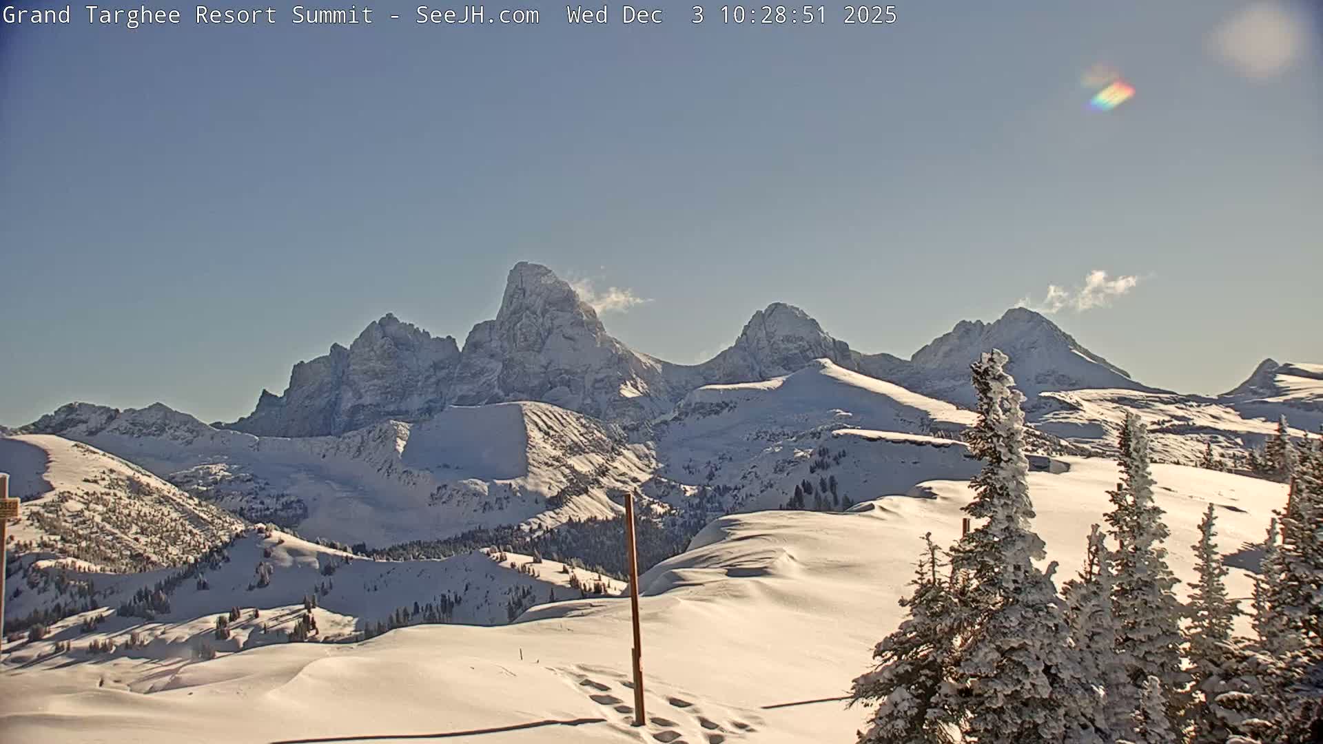 Freds Mountain Summit Ski Slopes Grand Targhee Live Cam - Alta, Teton, Wyoming, USA
